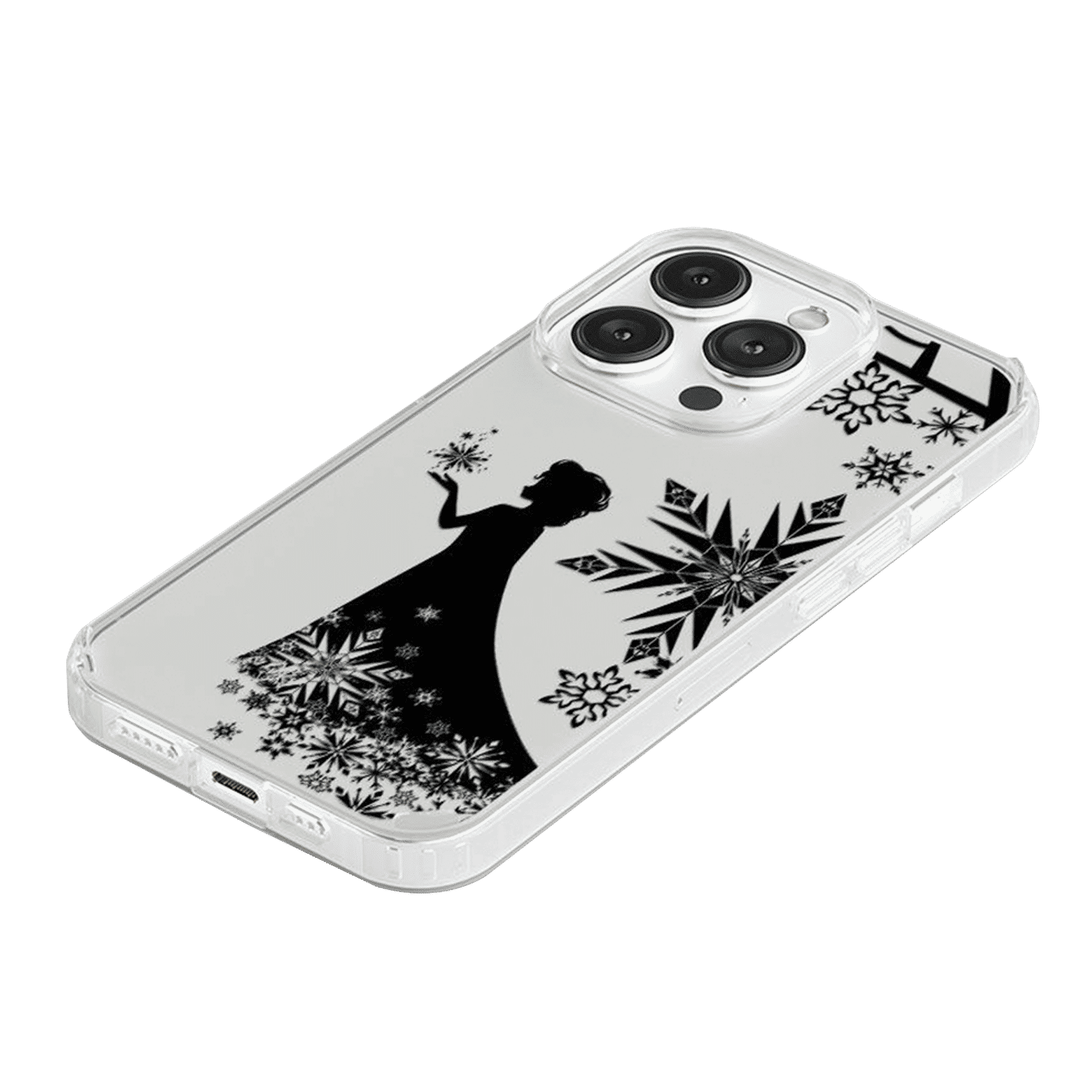 Macmerise Elsa Silhouette Silicone Back Cover for Apple iPhone 14 Pro (Supports Wireless Charging, Multi Color)_4