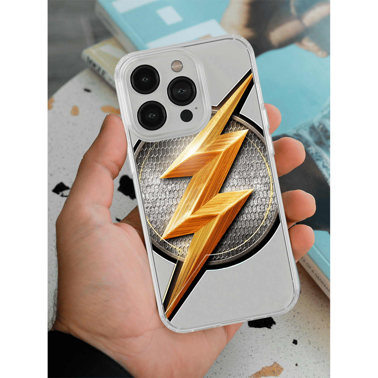 Macmerise Flash Storm Silicone Back Cover for Apple iPhone 14 Pro (Supports Wireless Charging, Multi Color)_4