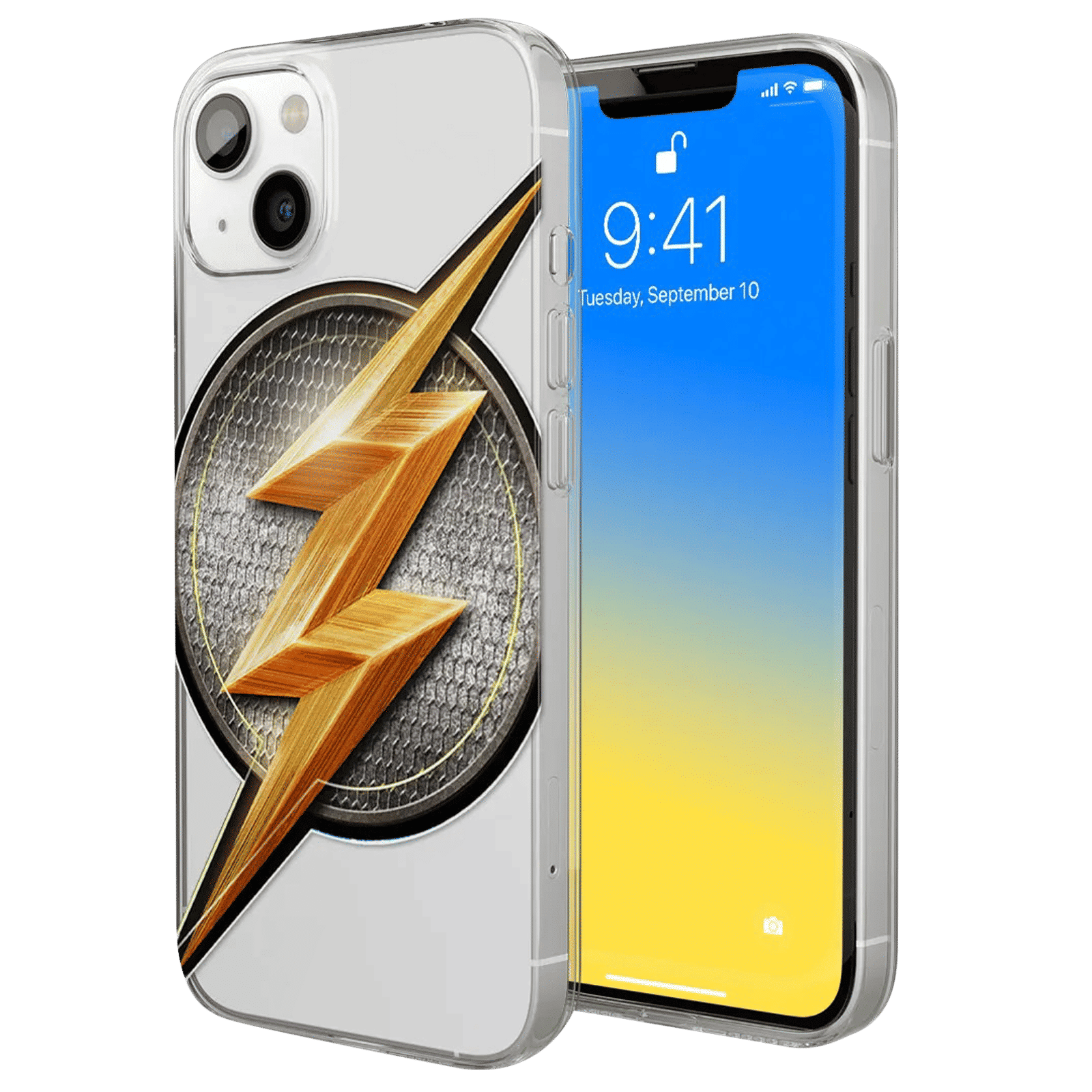 Macmerise Flash Storm Silicone Back Cover for Apple iPhone 14 (Supports Wireless Charging, Multi Color)_1