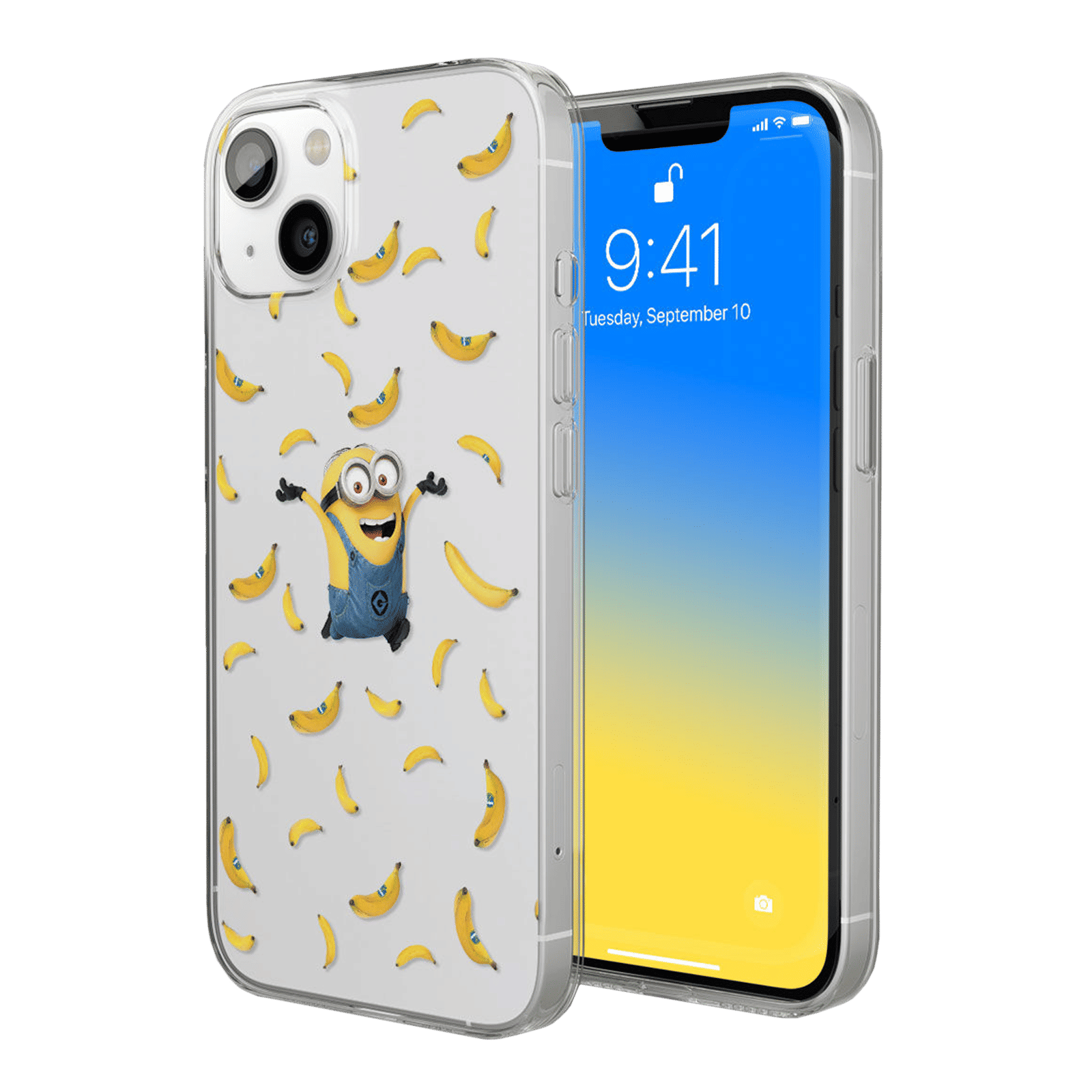Macmerise Go Bananas Silicone Back Cover for Apple iPhone 14 Plus (Supports Wireless Charging, Multi Color)_1