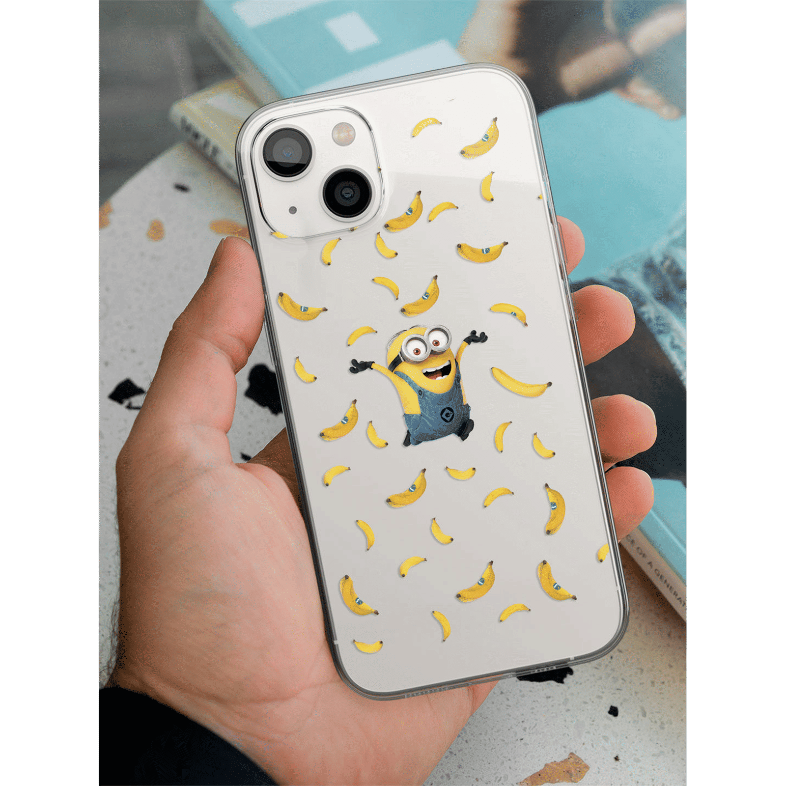 Macmerise Go Bananas Silicone Back Cover for Apple iPhone 14 Plus (Supports Wireless Charging, Multi Color)_4