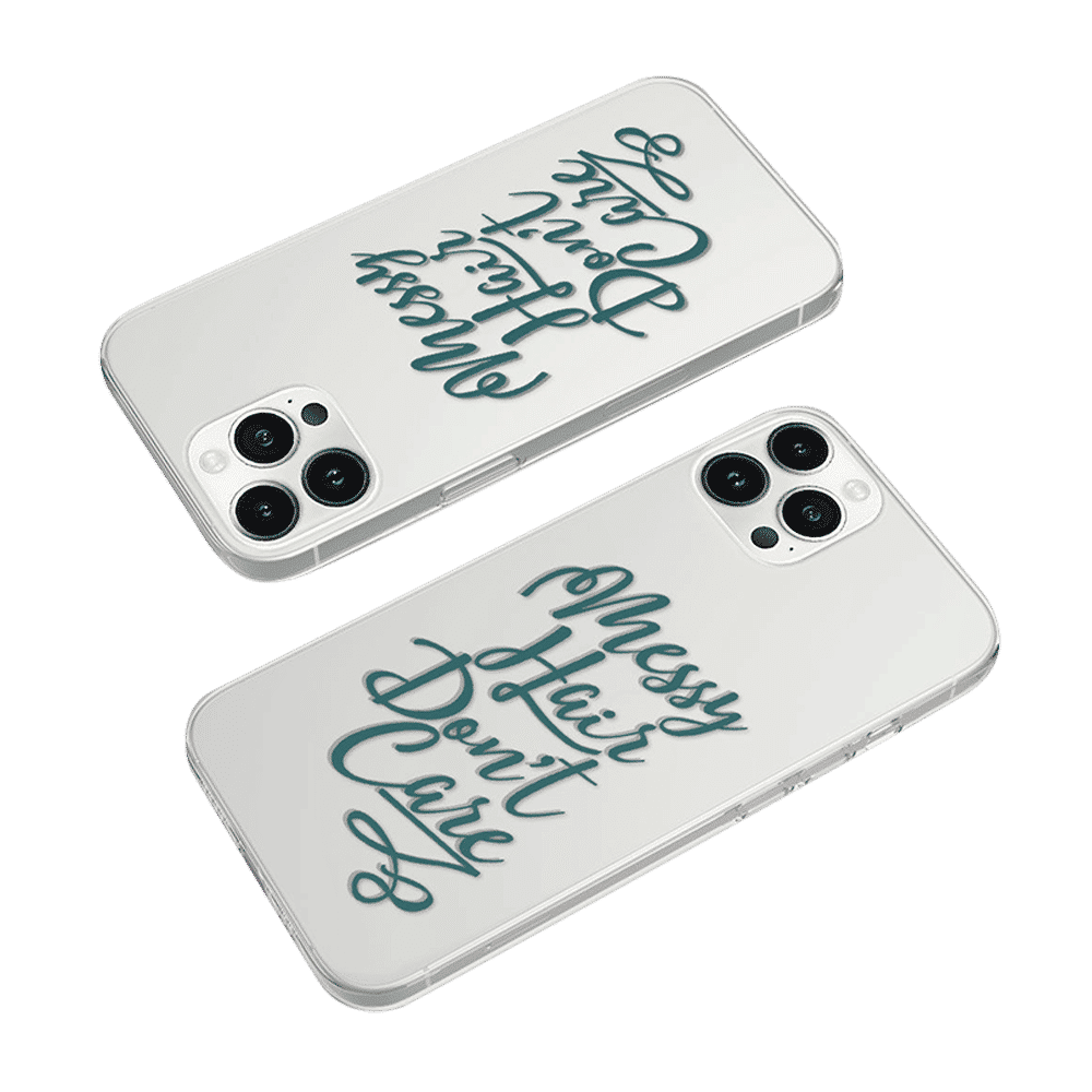 Macmerise Messy Hair Dont Care Silicone Back Cover for Apple iPhone 14 Pro (Supports Wireless Charging, Clear)_9