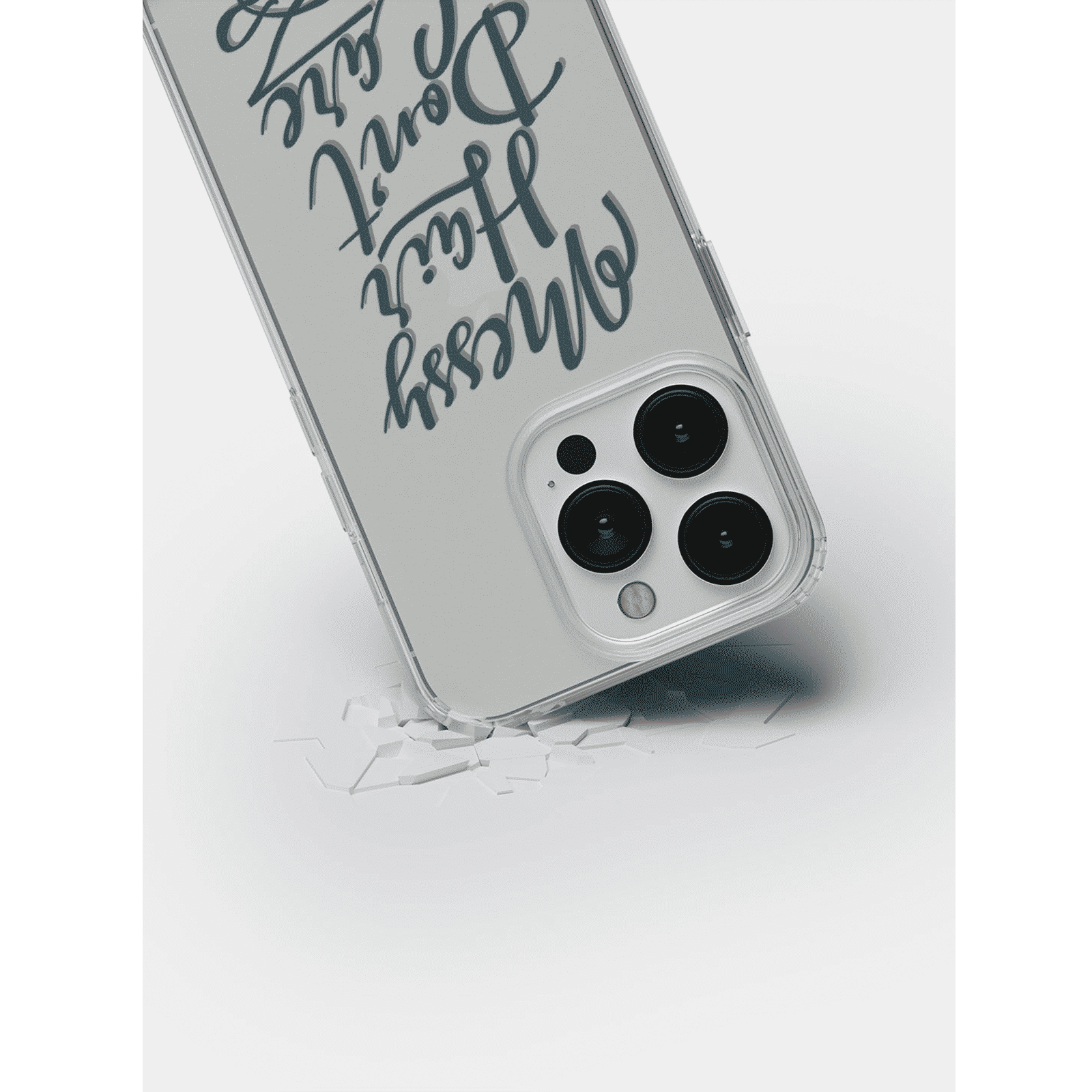 Macmerise Messy Hair Dont Care Silicone Back Cover for Apple iPhone 14 Pro (Supports Wireless Charging, Clear)_6