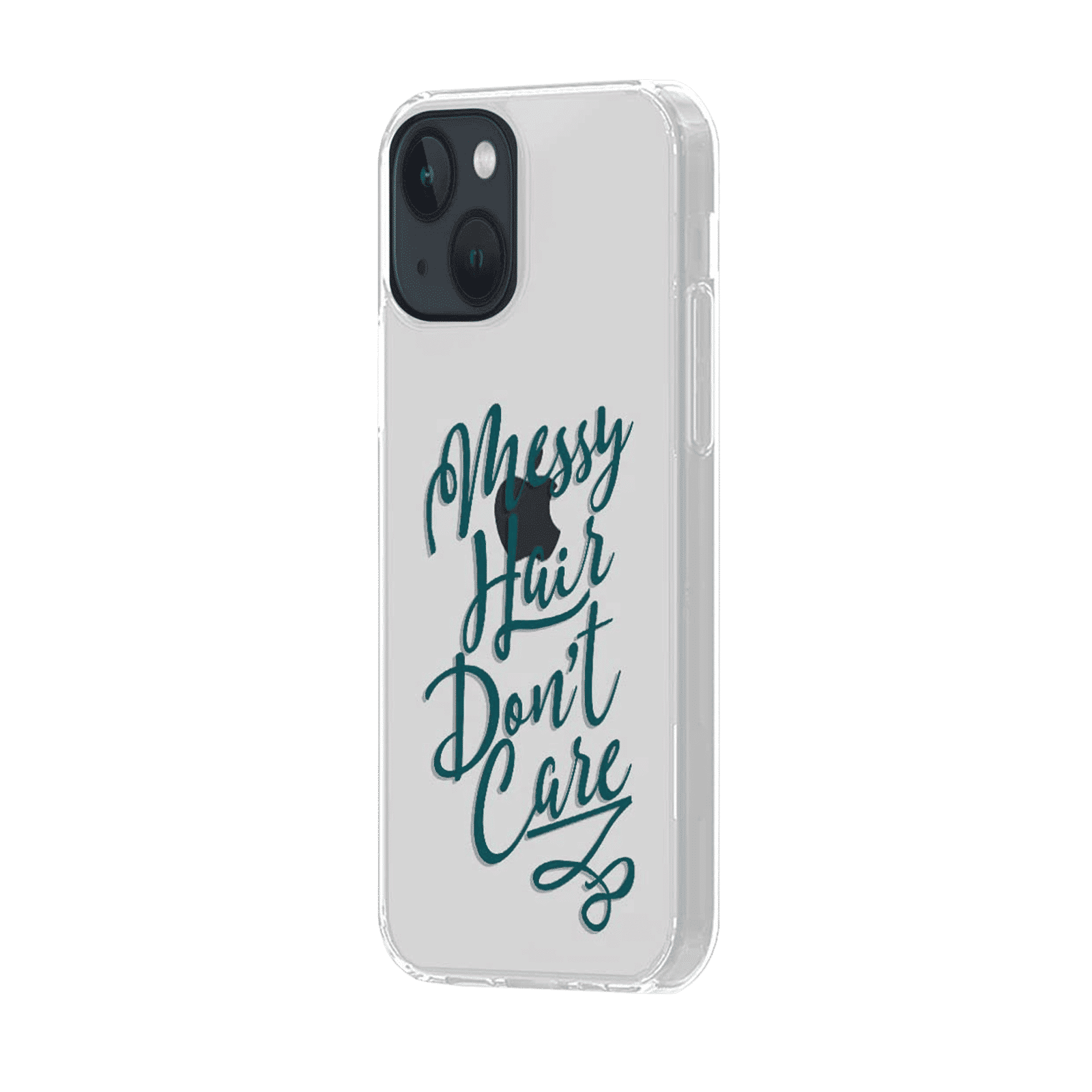 Macmerise Messy Hair Dont Care Silicone Back Cover for Apple iPhone 14 (Supports Wireless Charging, Clear)_9