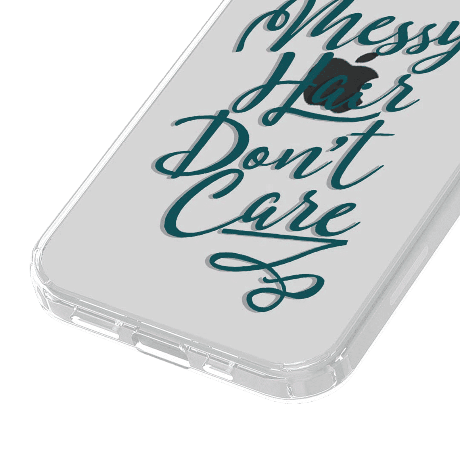 Macmerise Messy Hair Dont Care Silicone Back Cover for Apple iPhone 14 (Supports Wireless Charging, Clear)_10