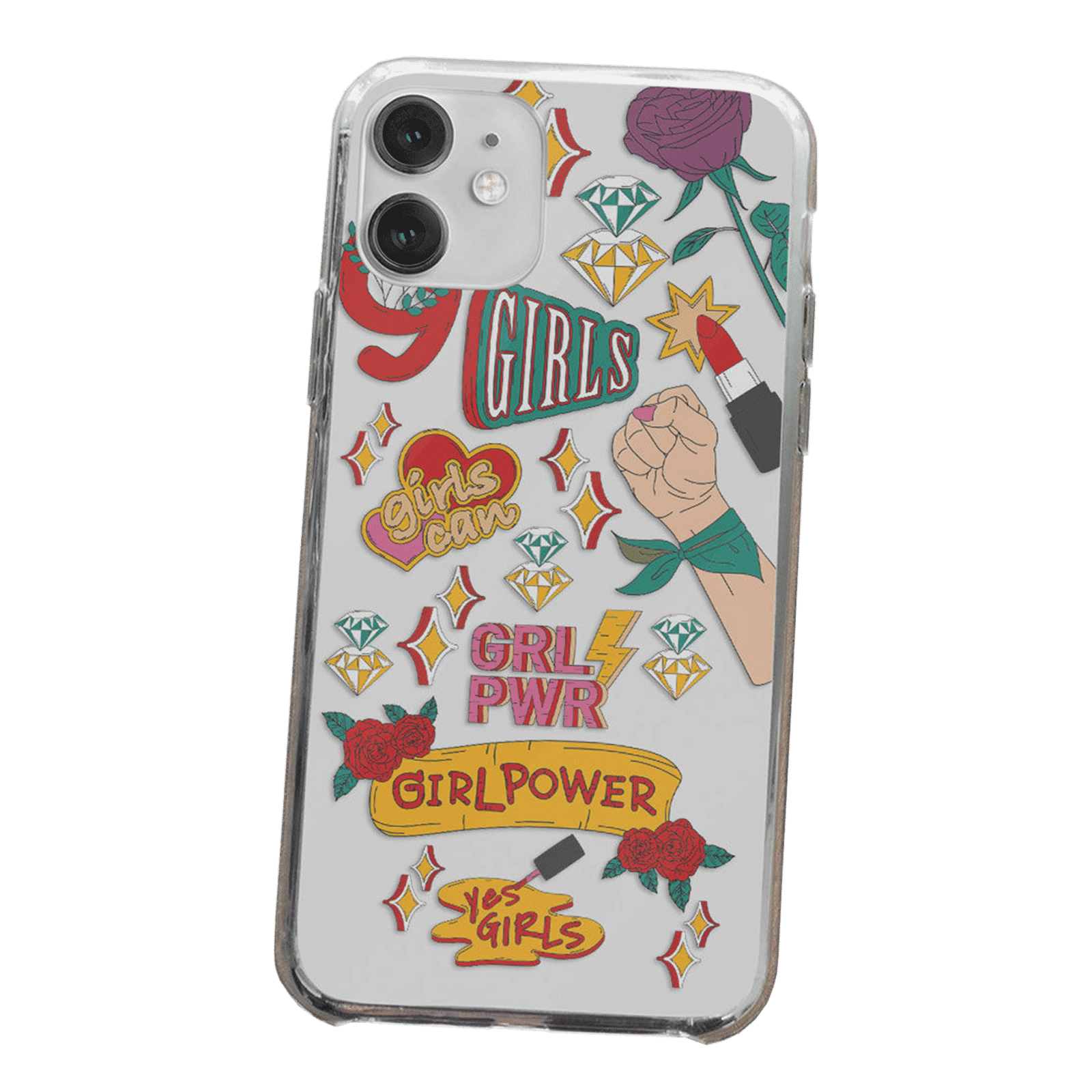 Macmerise SK Girl Power Silicone Back Cover for Apple iPhone 14 Plus (Supports Wireless Charging, Multi Color)_6