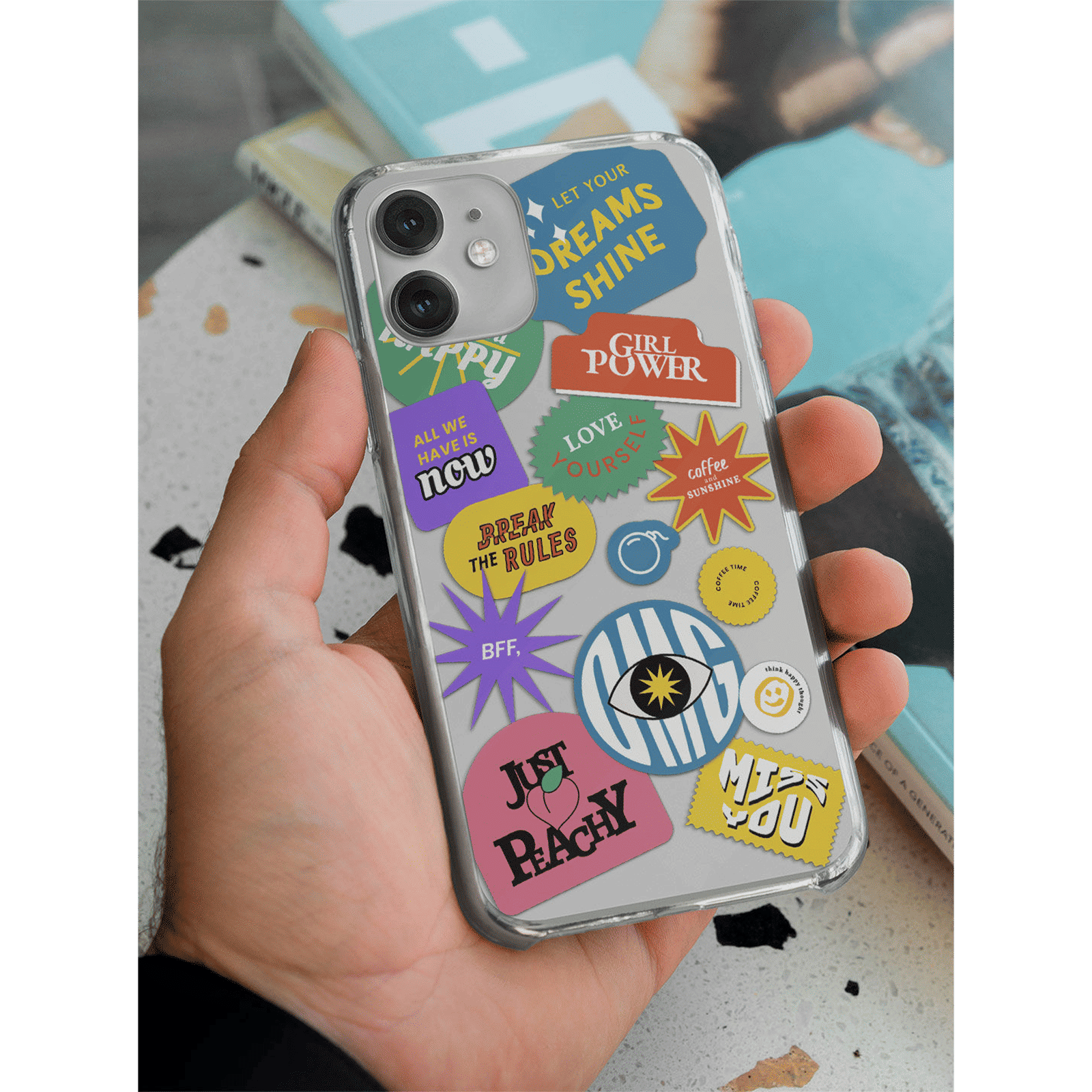 Macmerise SK Girl Power Silicone Back Cover for Apple iPhone 14 Plus (Supports Wireless Charging, Multi Color)_5