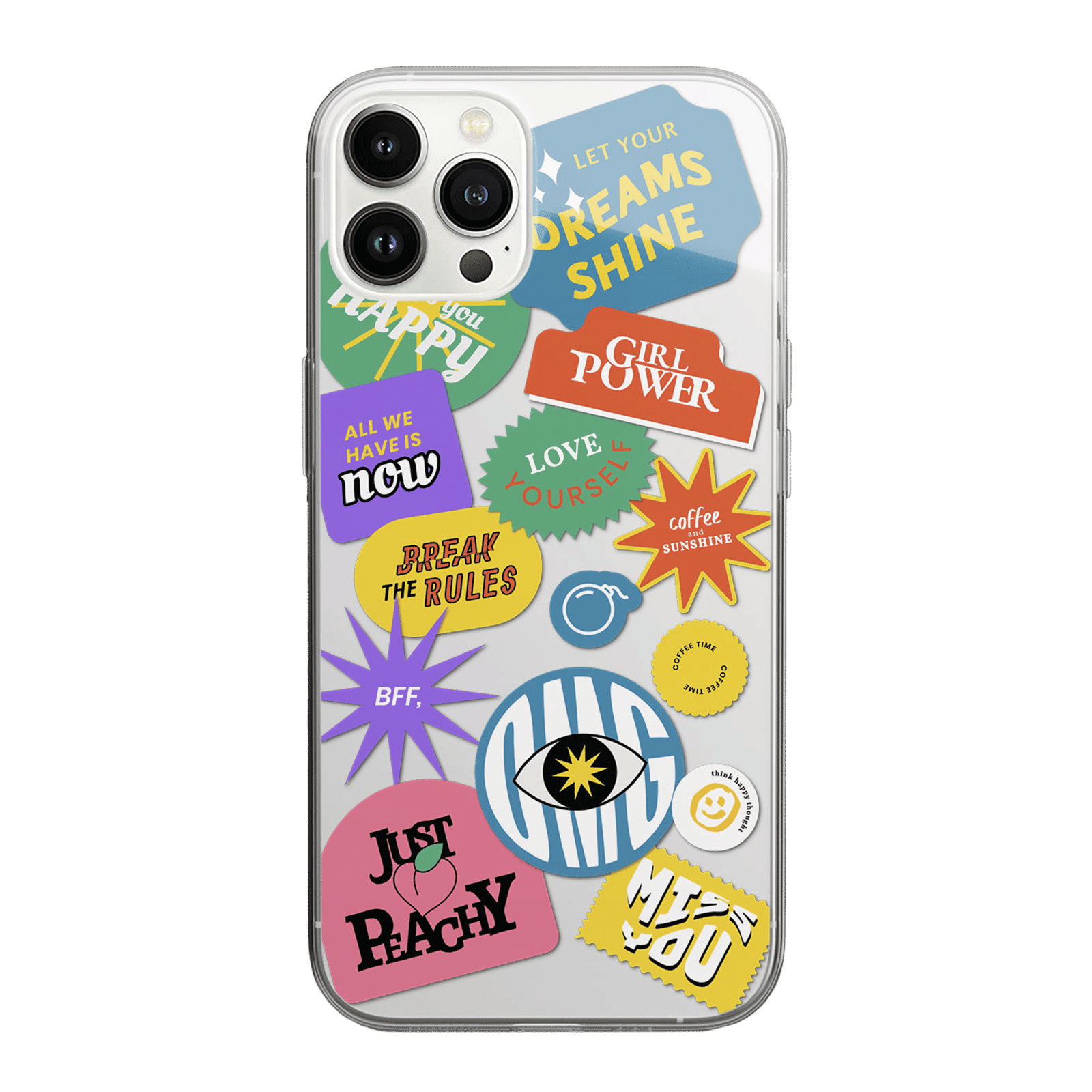 Macmerise SK Sassy Girl Silicone Back Cover for Apple iPhone 14 Pro (Supports Wireless Charging, Multi Color)_3