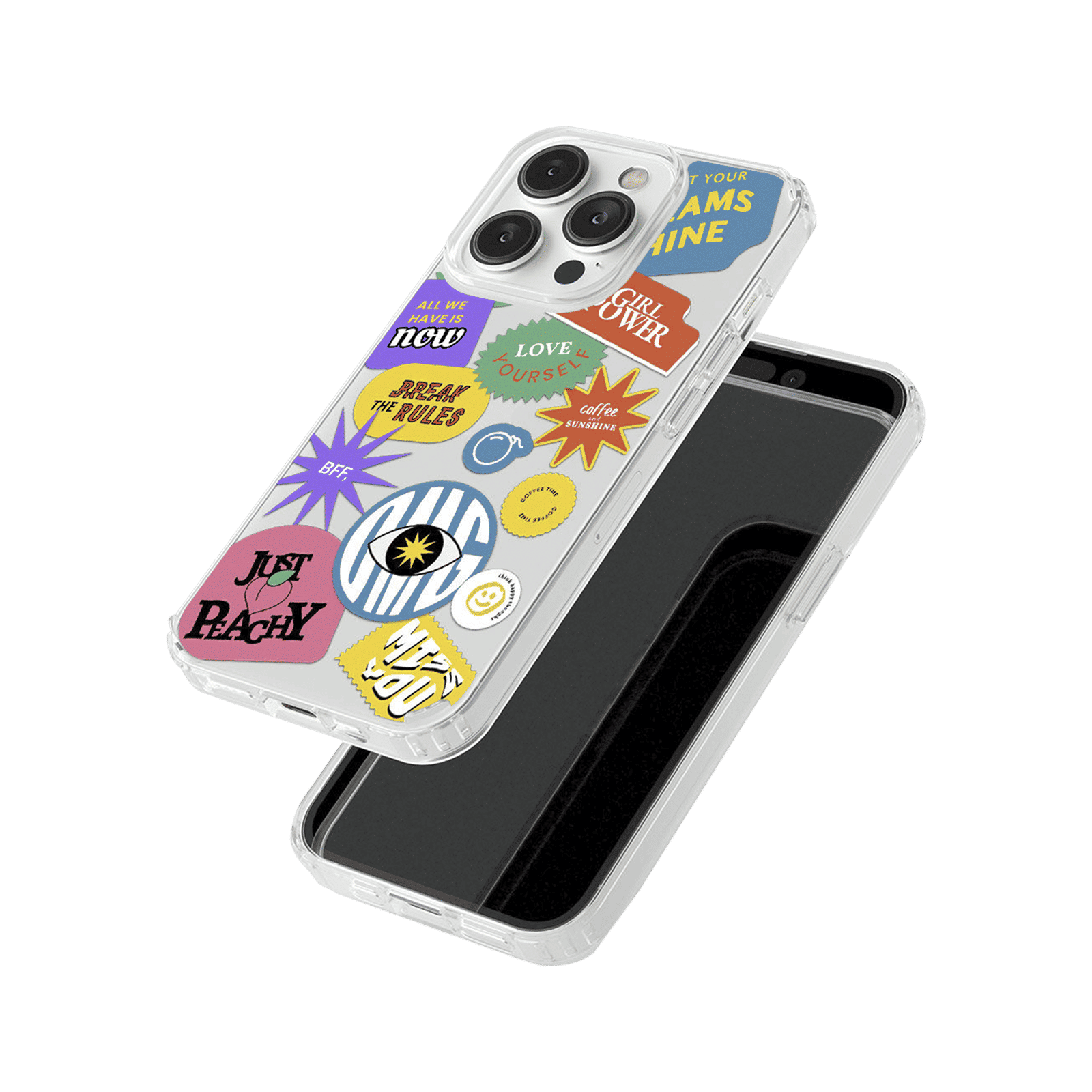 Macmerise SK Sassy Girl Silicone Back Cover for Apple iPhone 14 Pro (Supports Wireless Charging, Multi Color)_5