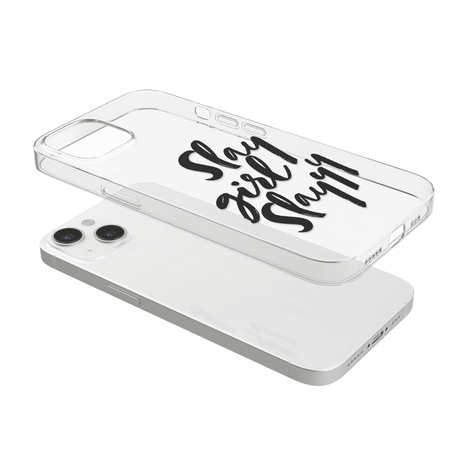 Macmerise Slay Girl Slay Silicone Back Cover for Apple iPhone 14 Plus (Supports Wireless Charging, Clear)_6