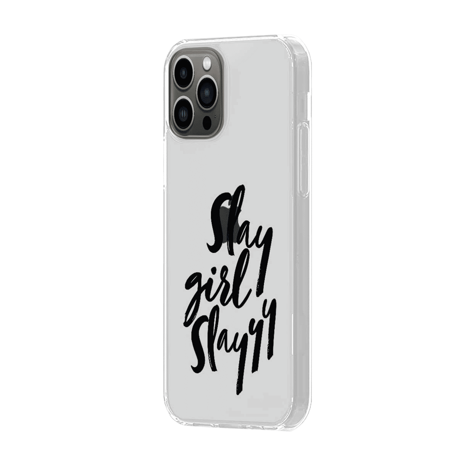 Macmerise Slay Girl Slay Silicone Back Cover for Apple iPhone 14 Pro (Supports Wireless Charging, Clear)_3