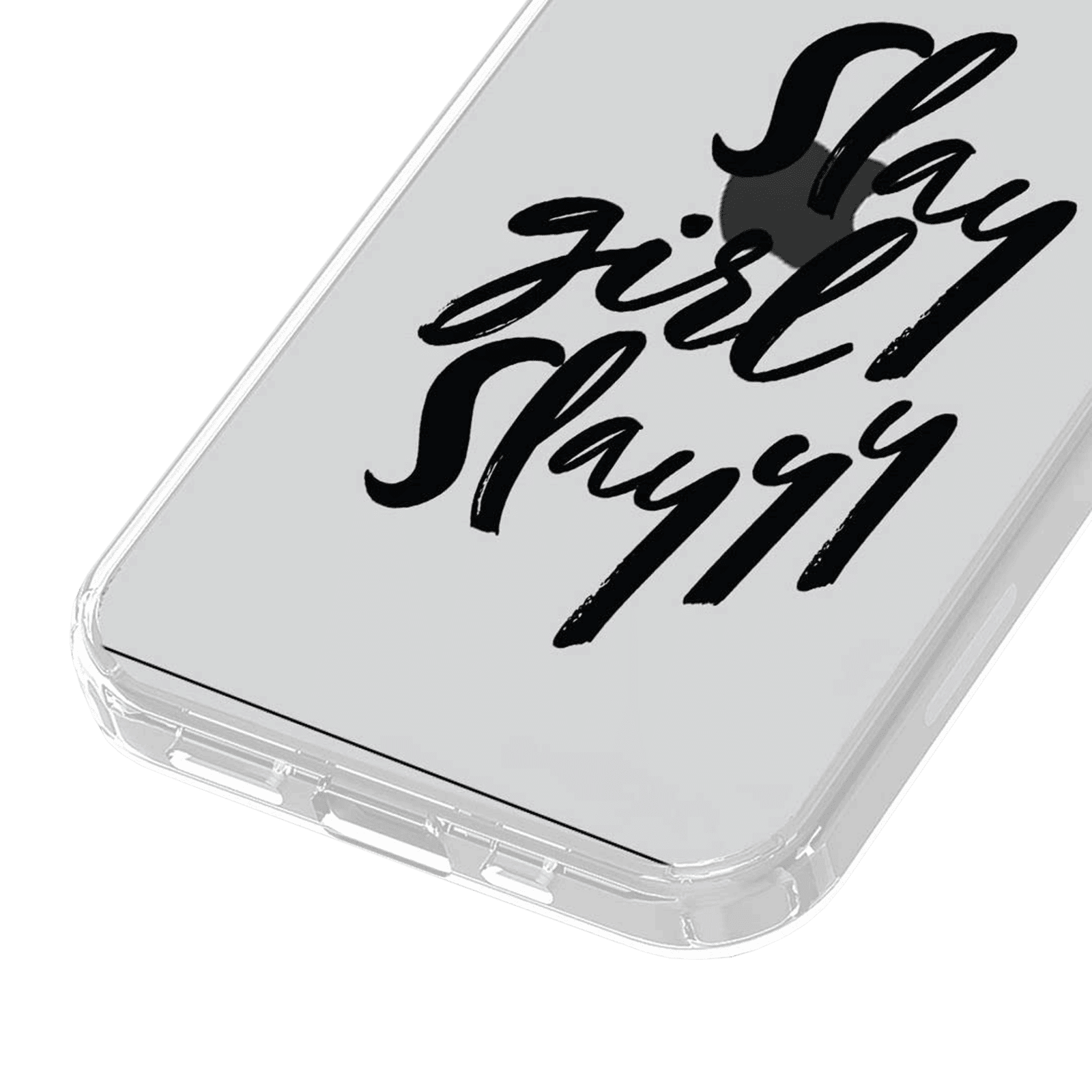 Macmerise Slay Girl Slay Silicone Back Cover for Apple iPhone 14 Pro (Supports Wireless Charging, Clear)_6