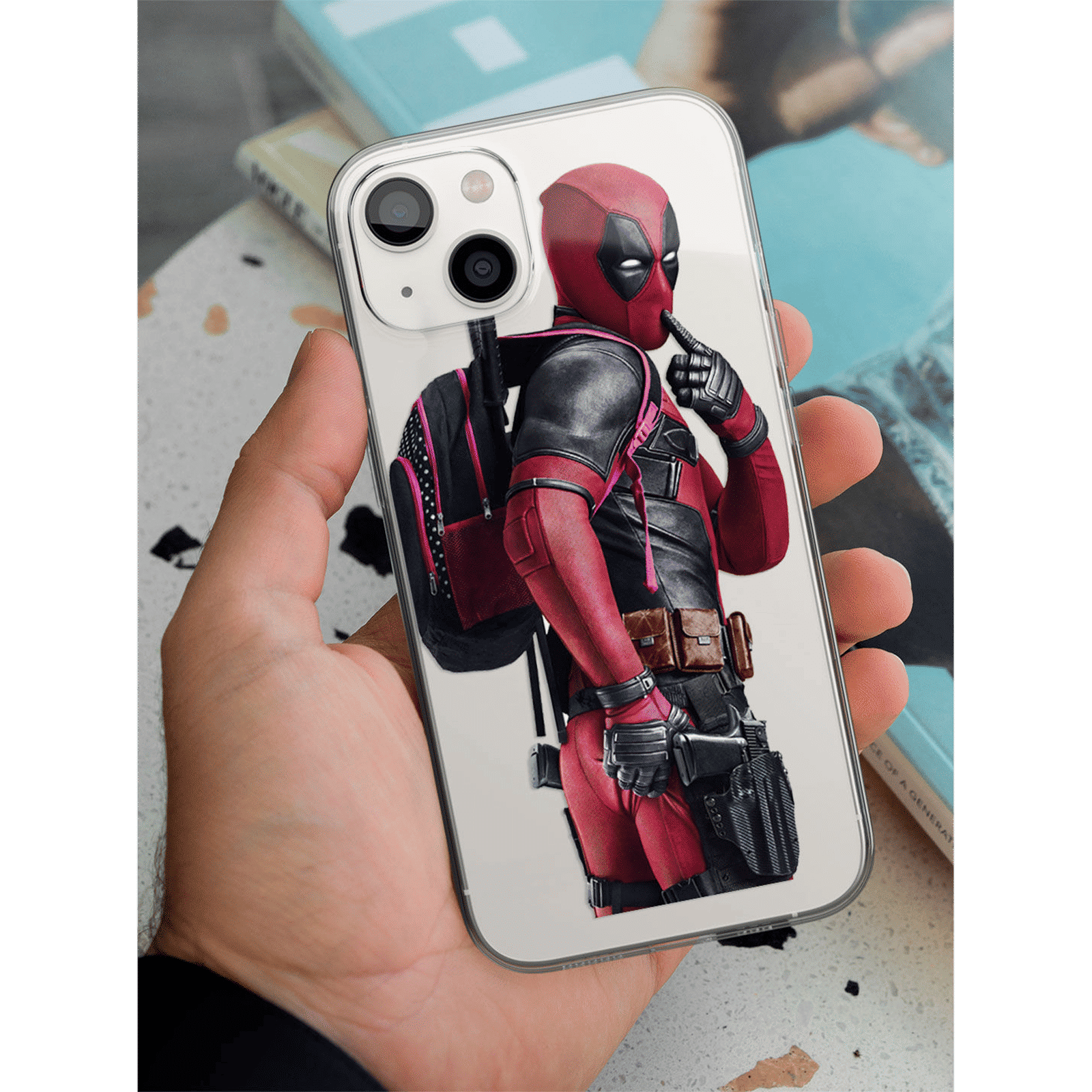 Macmerise Smart Ass Deadpool Silicone Back Cover for Apple iPhone 14 Plus (Supports Wireless Charging, Multi Color) Macmerise Smart Ass Deadpool Silicone Back Cover for Apple iPhone 14 Plus (Supports Wireless Charging, Multi Color)_4