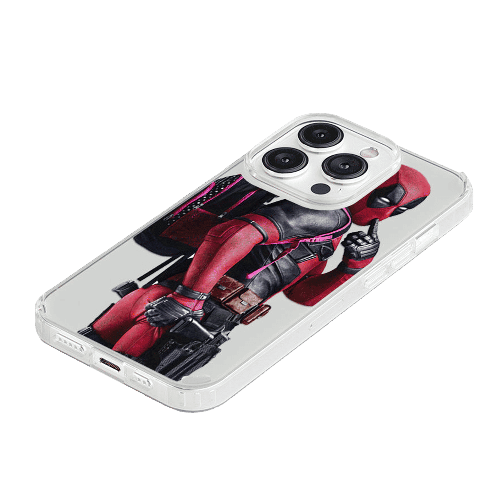 Macmerise Smart Ass Deadpool Silicone Back Cover for Apple iPhone 14 Pro Max (Supports Wireless Charging, Multi Color)_8