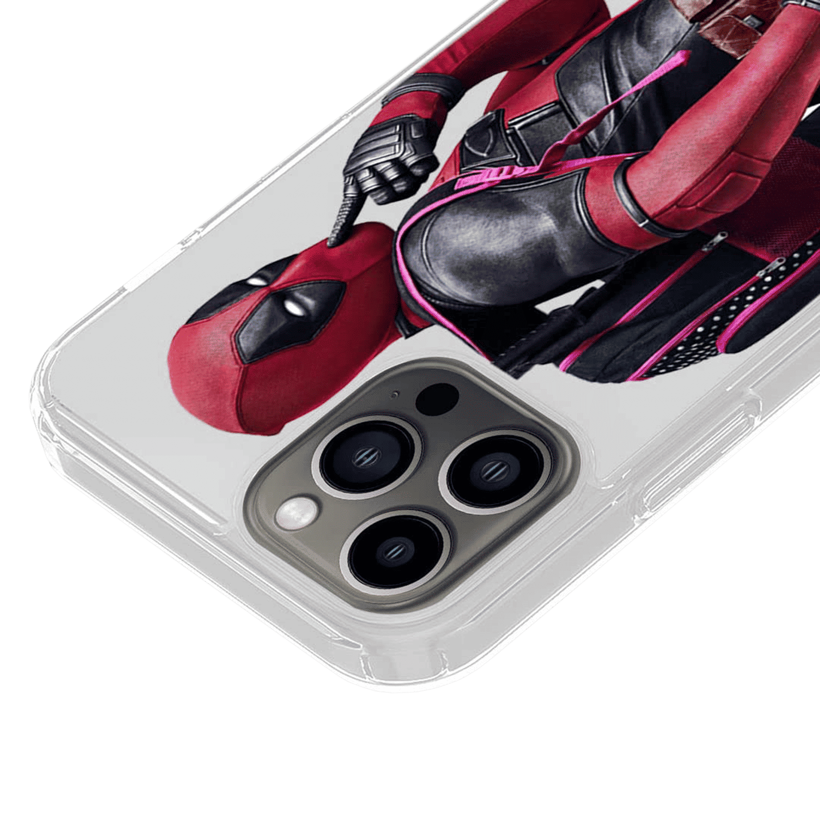 Macmerise Smart Ass Deadpool Silicone Back Cover for Apple iPhone 14 Pro Max (Supports Wireless Charging, Multi Color)_10