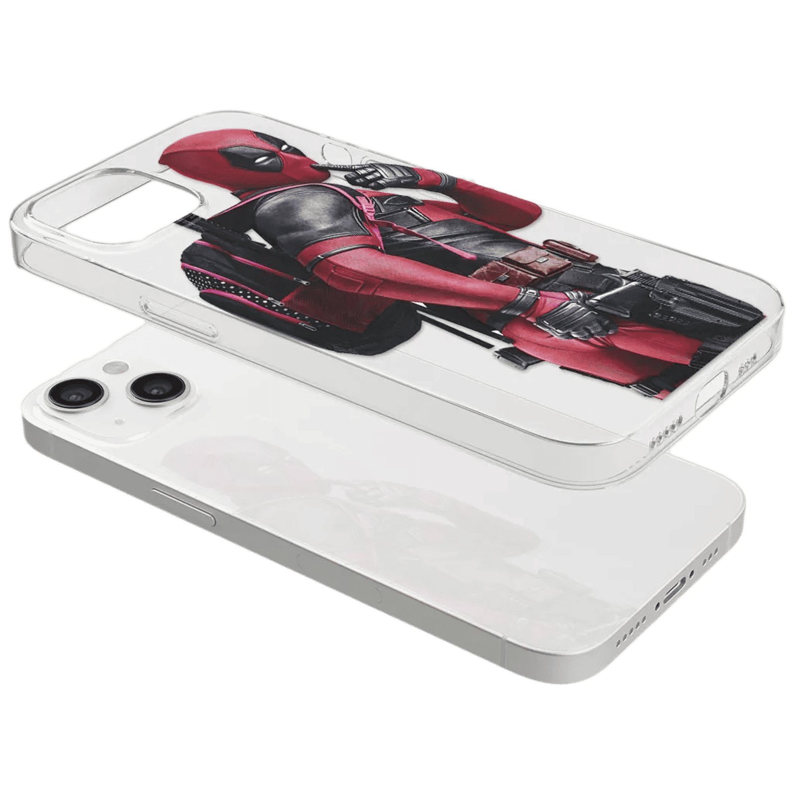 Macmerise Smart Ass Deadpool Silicone Back Cover for Apple iPhone 14 (Supports Wireless Charging, Multi Color)_8