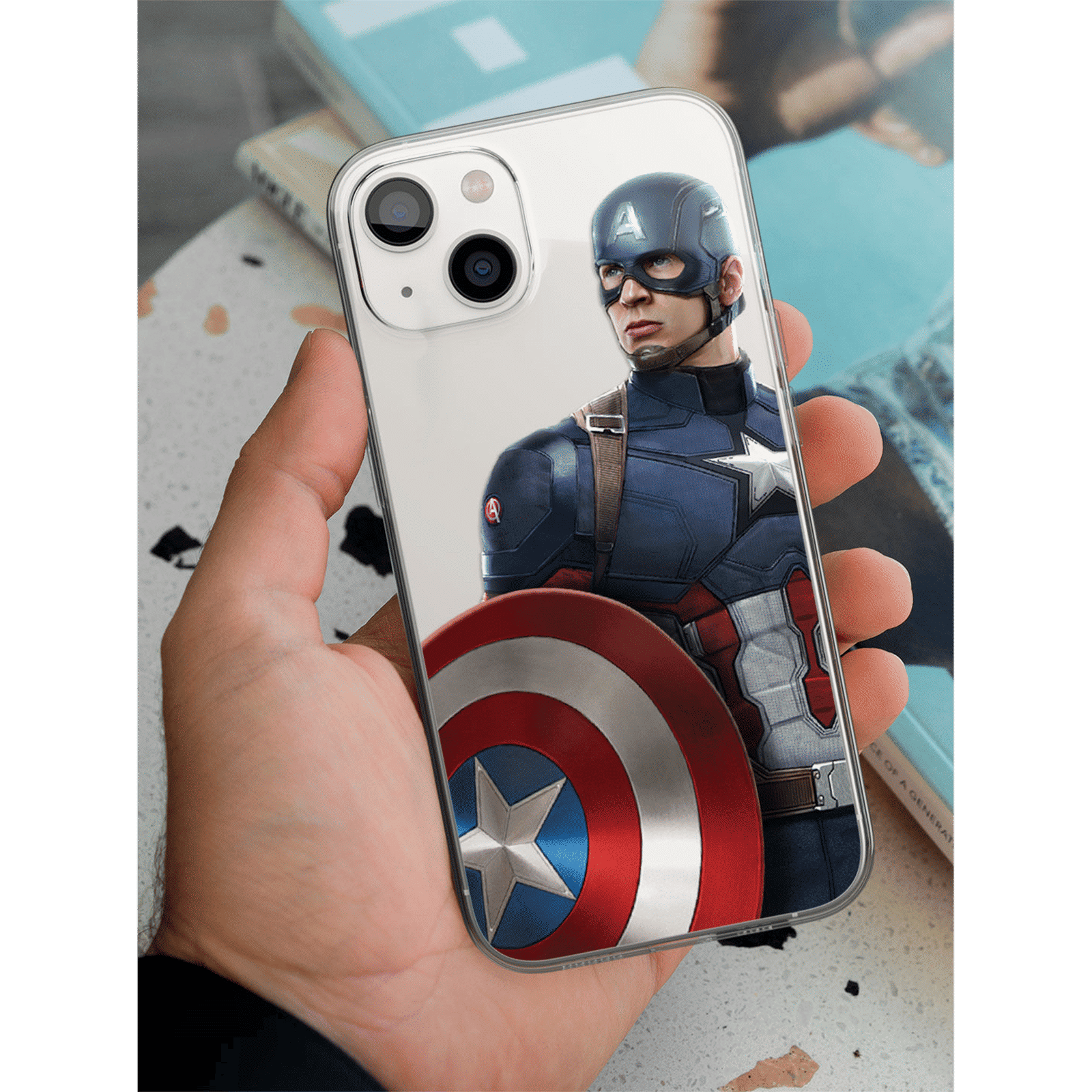 Macmerise Team Blue Captain Silicone Back Cover for Apple iPhone 14 Plus (Supports Wireless Charging, Multi Color)_4