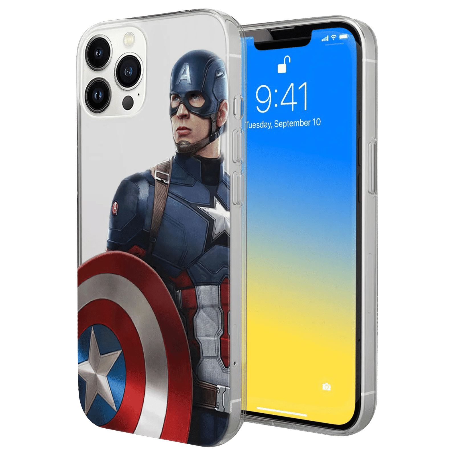 Macmerise Team Blue Captain Silicone Back Cover for Apple iPhone 14 Pro (Supports Wireless Charging, Multi Color)_1