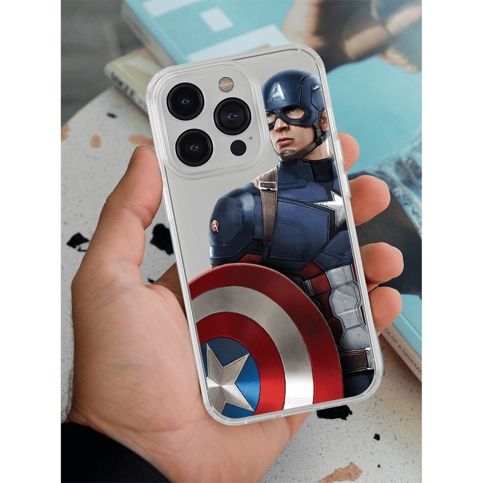 Macmerise Team Blue Captain Silicone Back Cover for Apple iPhone 14 Pro (Supports Wireless Charging, Multi Color)_5