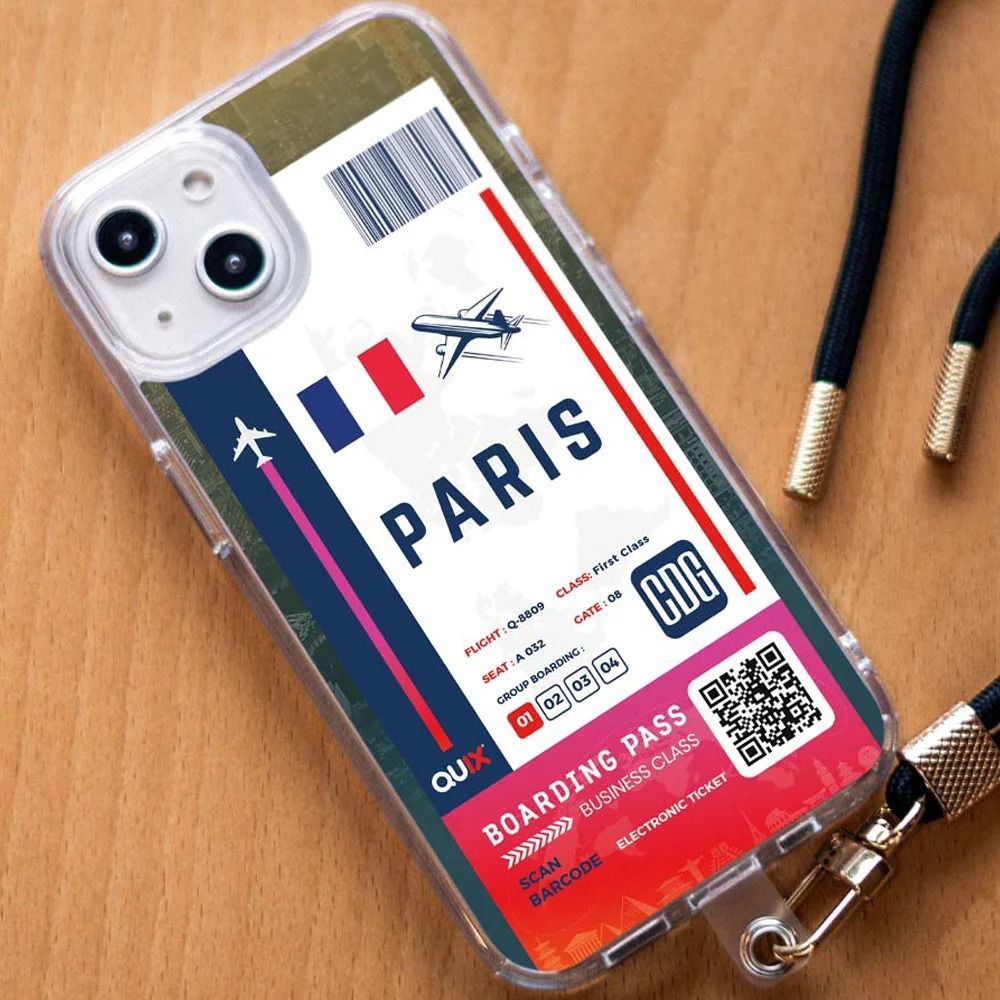 QUIX Paris Boarding Pass Soft TPU Back Cover for Apple iPhone 14 (Supports Wireless Charging, Multi Color) QUIX Paris Boarding Pass Soft TPU Back Cover for Apple iPhone 14 (Supports Wireless Charging, Multi Color)_3