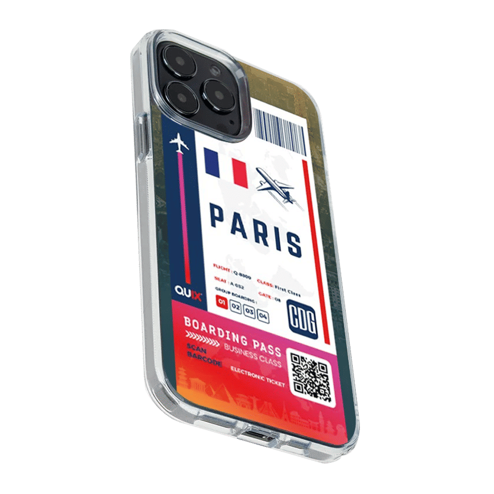 QUIX Paris Boarding Pass Soft TPU Back Cover for Apple iPhone 14 (Supports Wireless Charging, Multi Color) QUIX Paris Boarding Pass Soft TPU Back Cover for Apple iPhone 14 (Supports Wireless Charging, Multi Color)_4
