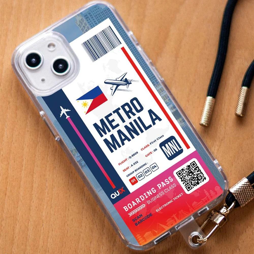 QUIX Metro Manila Boarding Pass Soft TPU Back Cover for Apple iPhone 14 (Supports Wireless Charging, Multi Color)_5