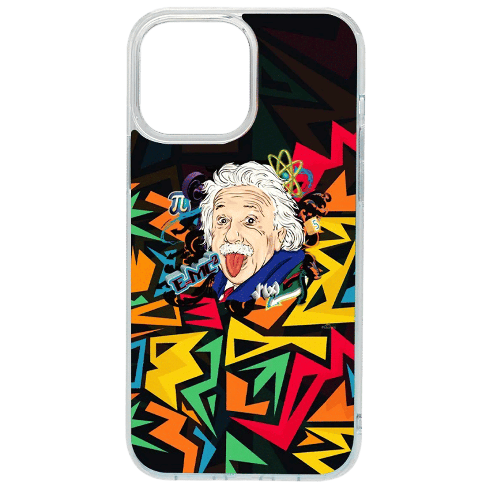QUIX Einstein Stylish Skin Vinyl Back Cover for Apple iPhone 14 Plus (Supports Wireless Charging, Multi Color)_3