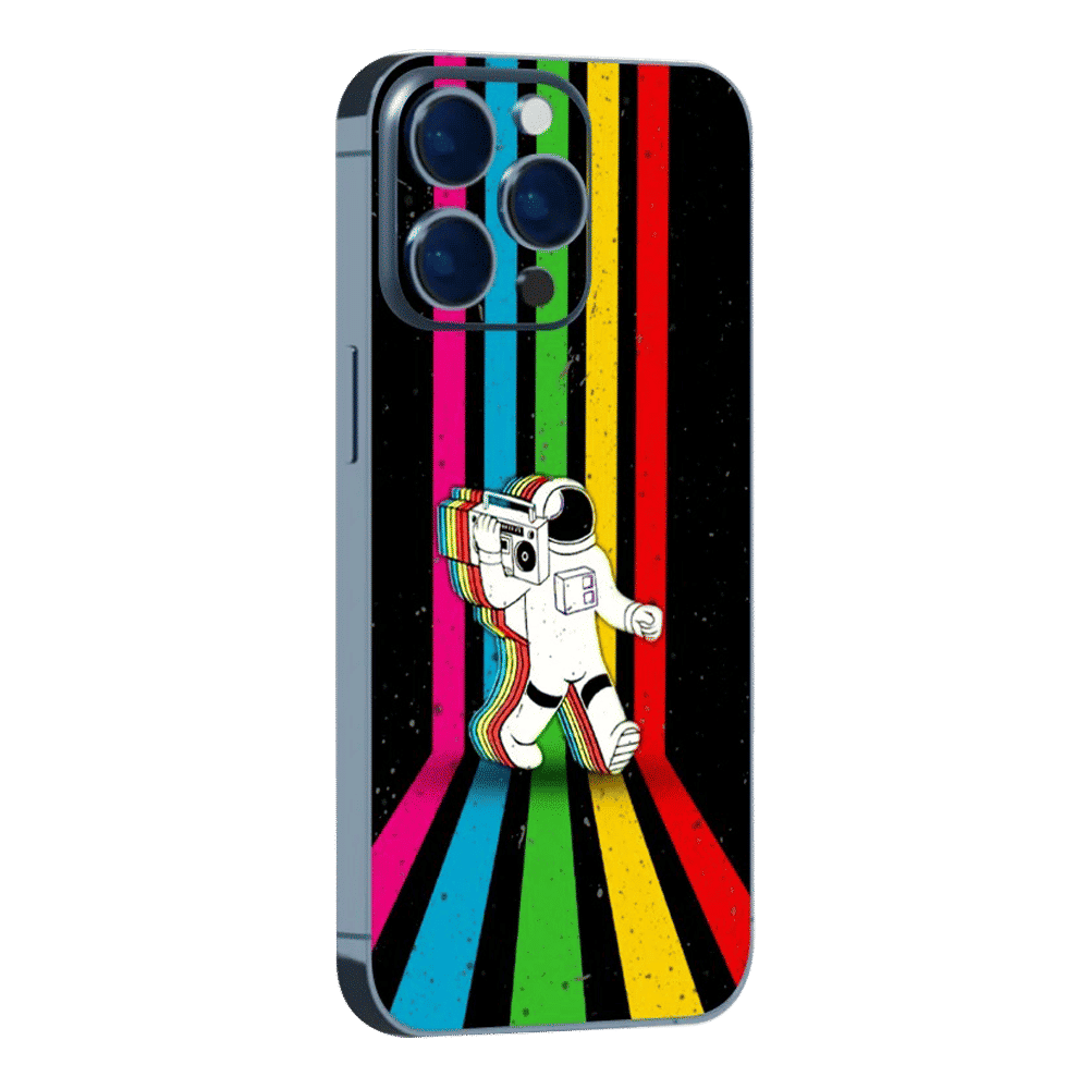 QUIX Retro Astronaut Stylish Skin TPU & Vinyl Back Cover for Apple iPhone 14 Pro Max (Supports Wireless Charging, Multi Color) QUIX Retro Astronaut Stylish Skin TPU & Vinyl Back Cover for Apple iPhone 14 Pro Max (Supports Wireless Charging, Multi Color)_1