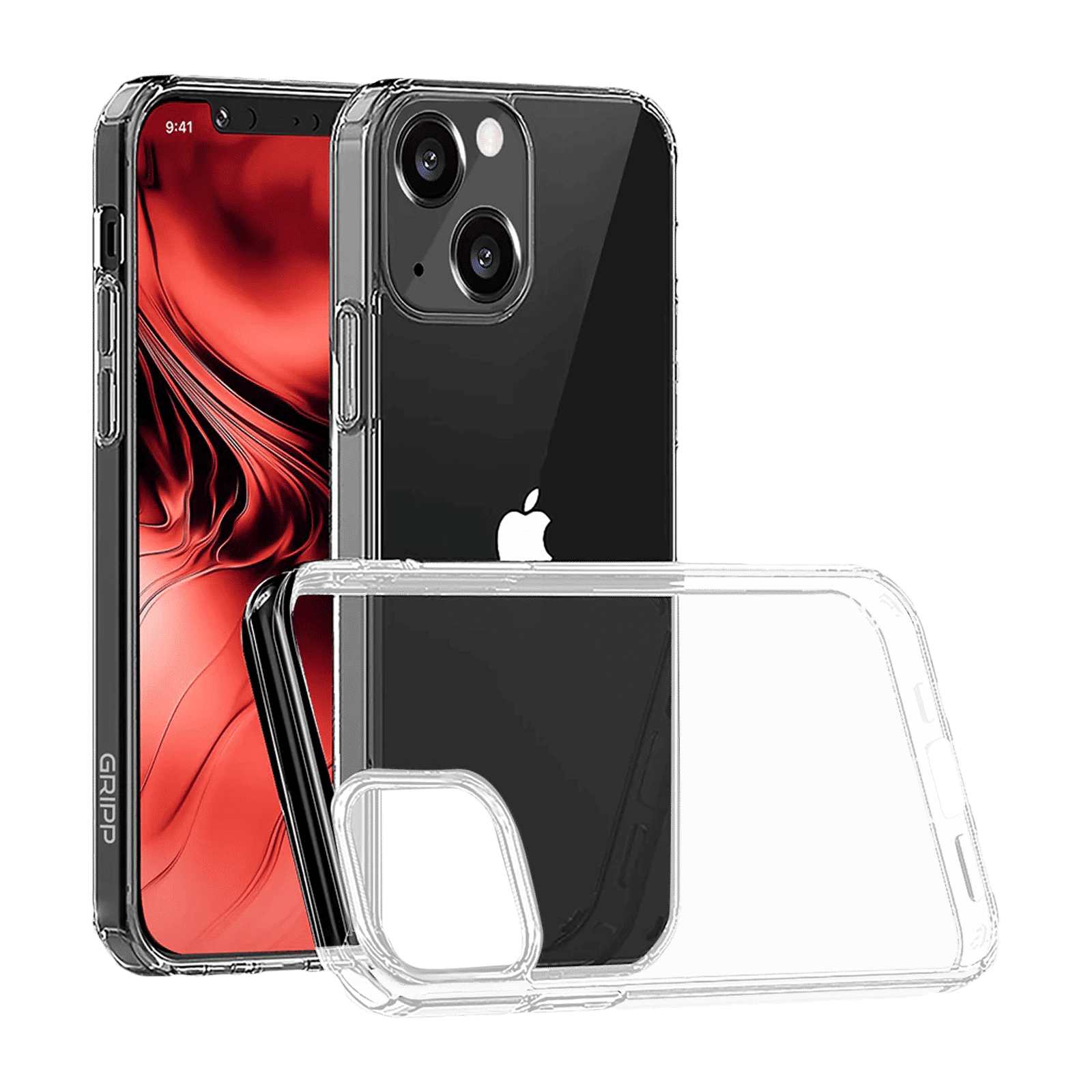 GRIPP GR-IP14-CLR Hard Polycarbonate & TPU Back Cover for Apple iPhone 14 (Drop Hybrid Protection, Clear)_1