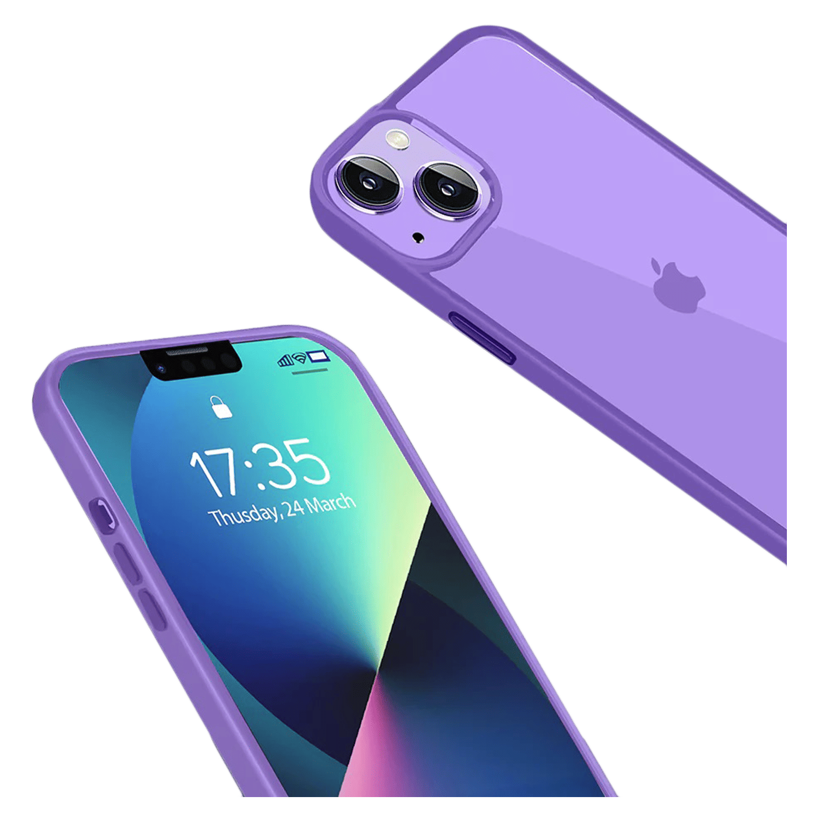 GRIPP Clarion Hard & Soft Polycarbonate & Silicon Back Cover for Apple iPhone 14 Plus (Supports Wireless Charging, Purple)_9
