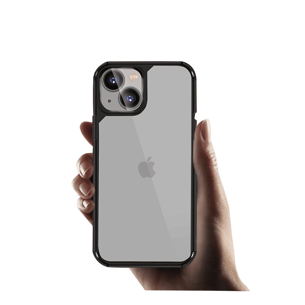 Gripp Defender Hard Polycarbonate & TPU Back Cover for Apple iPhone 13 Plus (Supports Wireless Charging, Black)_5