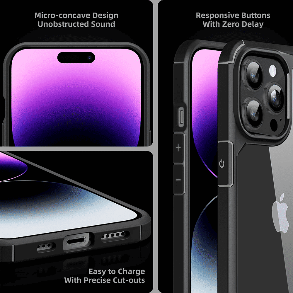 Gripp Defender Hard Polycarbonate & TPU Back Cover for Apple iPhone 13 Plus (Supports Wireless Charging, Black)_6