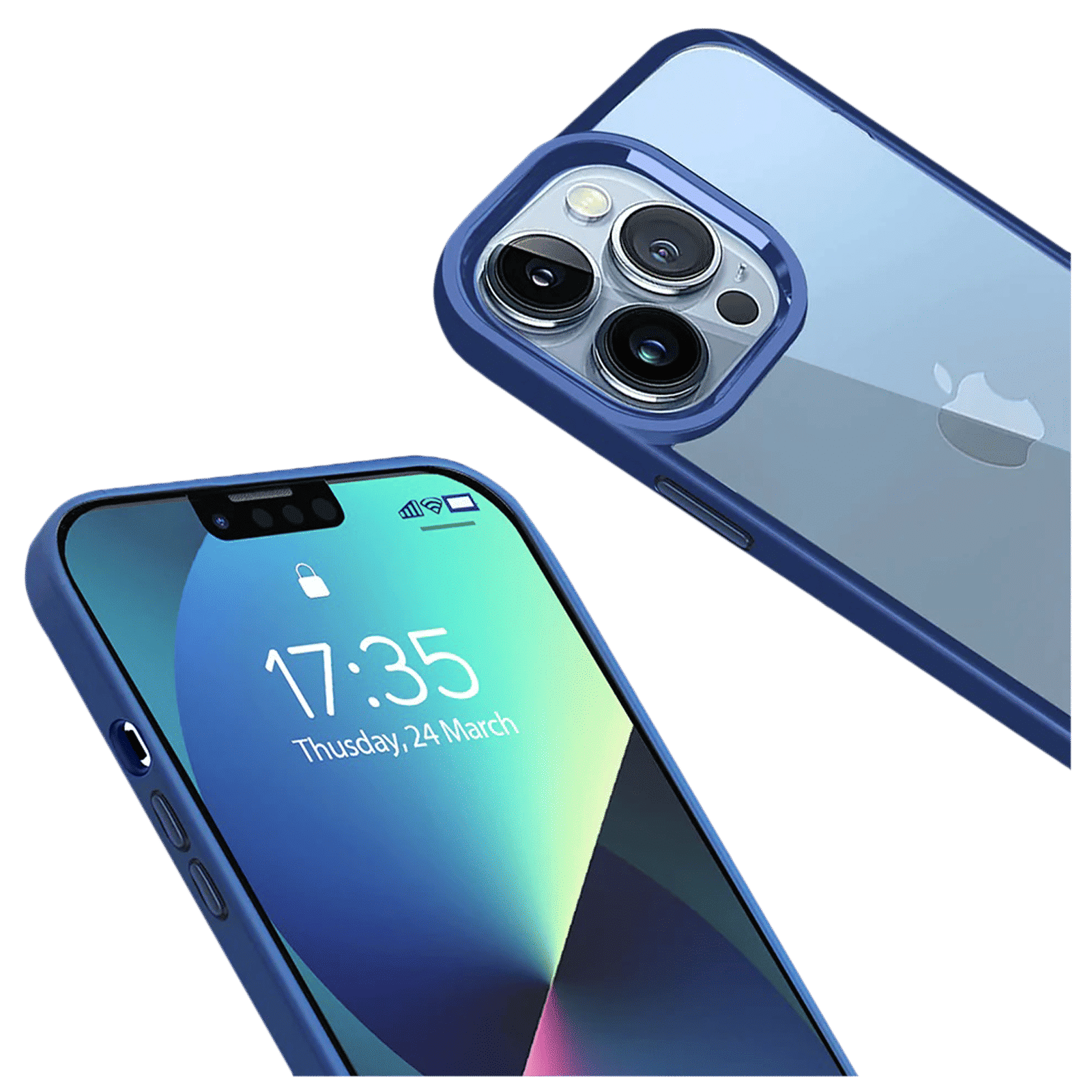 GRIPP Clarion Hard Polycarbonate & Silicone Back Cover for Apple iPhone 14 Pro Max (Drop Protection, Blue)_5