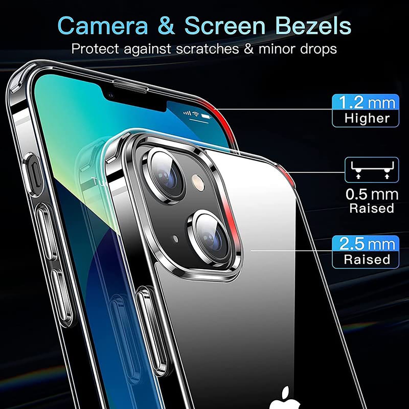 Vaku Glassy Polycarbonate & TPU Back Cover for Apple iPhone 14 (Scratch & Shock Resistant, Clear)_5