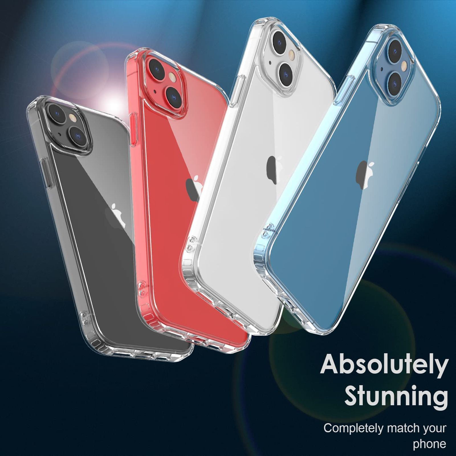 Vaku Glassy Polycarbonate & TPU Back Cover for Apple iPhone 14 (Scratch & Shock Resistant, Clear)_6