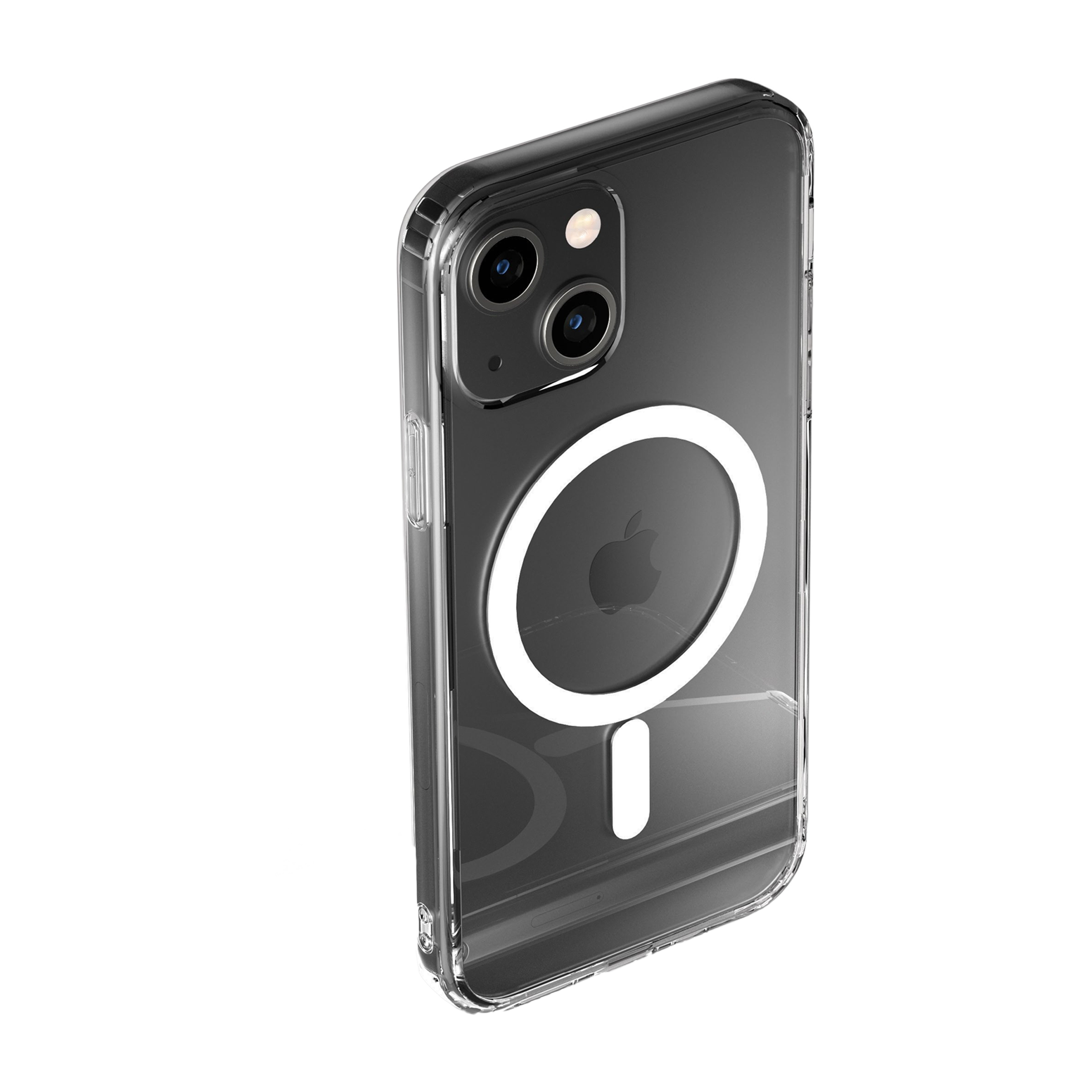 Vaku Glassy Polycarbonate & TPU Back Cover for Apple iPhone 14 (MagSafe Charging Support, Clear)_1