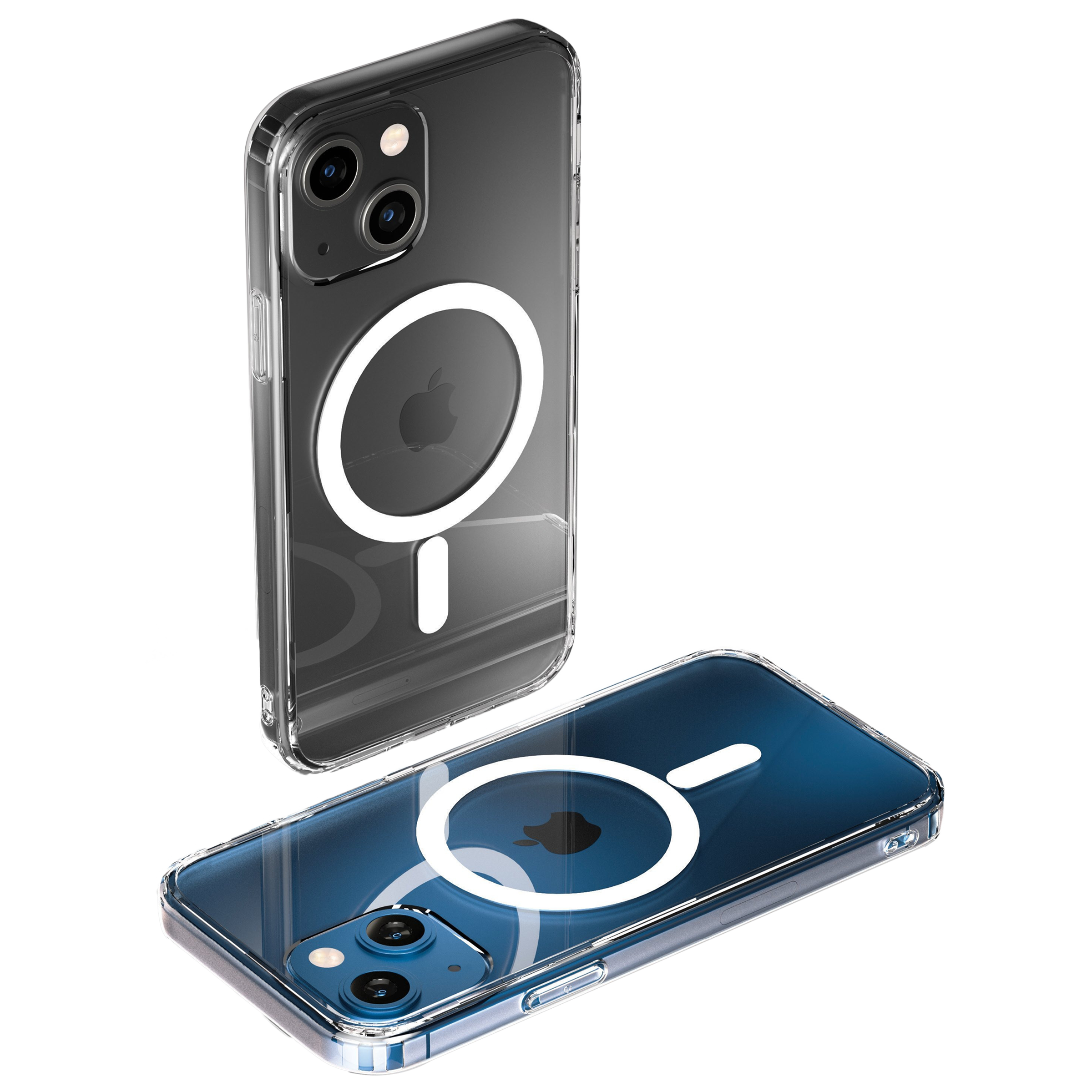 Vaku Glassy Polycarbonate & TPU Back Cover for Apple iPhone 14 (MagSafe Charging Support, Clear)_3