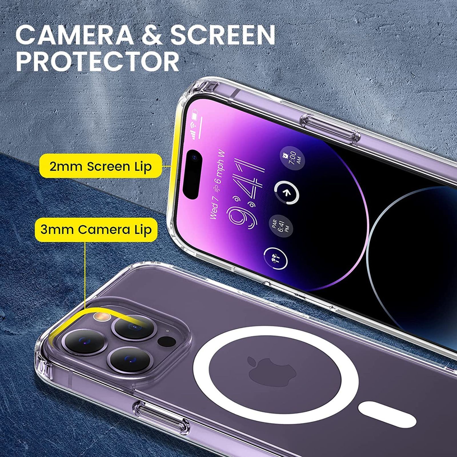 Vaku Glassy Polycarbonate & TPU Back Cover for Apple iPhone 14 Pro (MagSafe Charging Support, Clear)_8