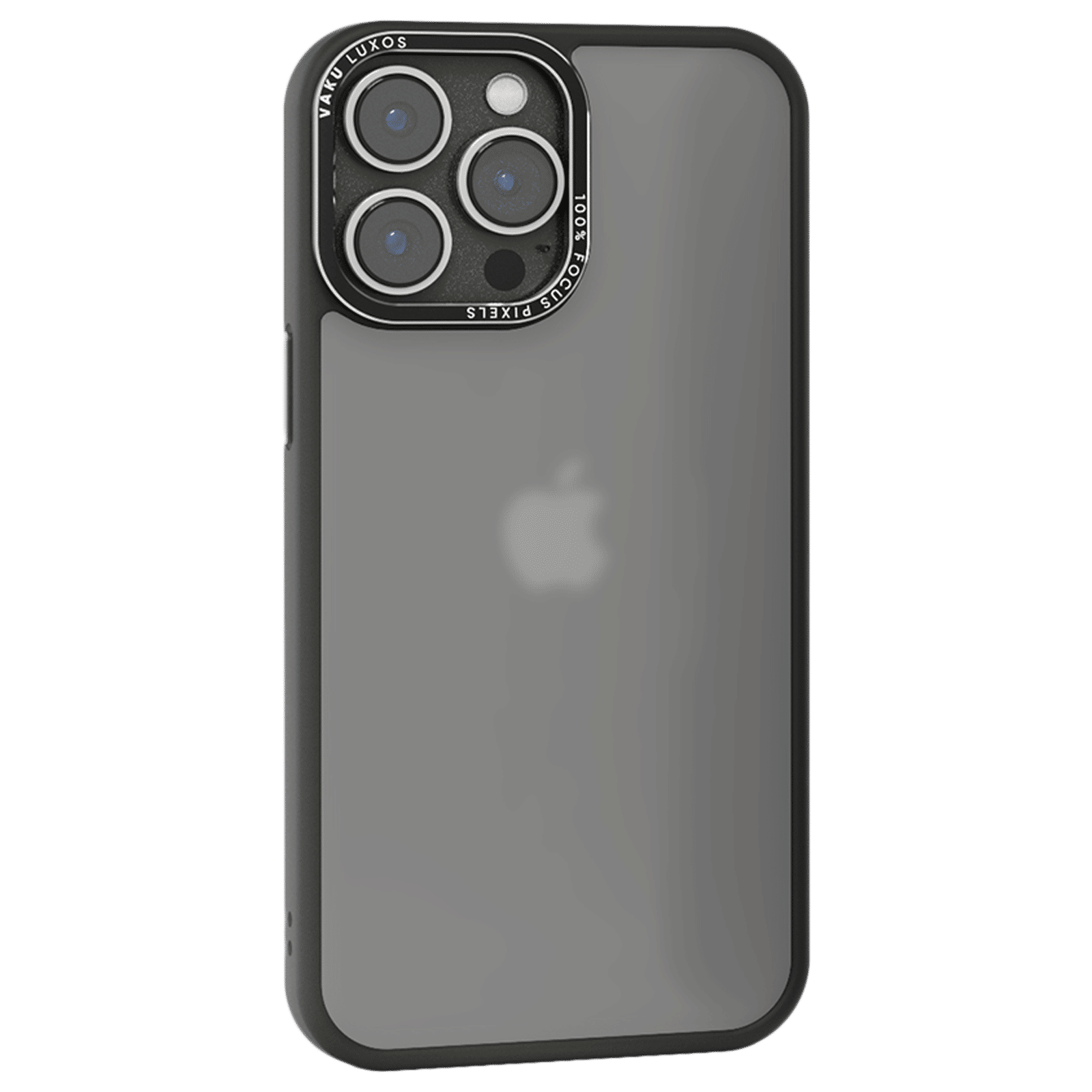 Vaku Trans Armor TPU Back Cover for Apple iPhone 14 (Supports Wireless Charging, Black)_1