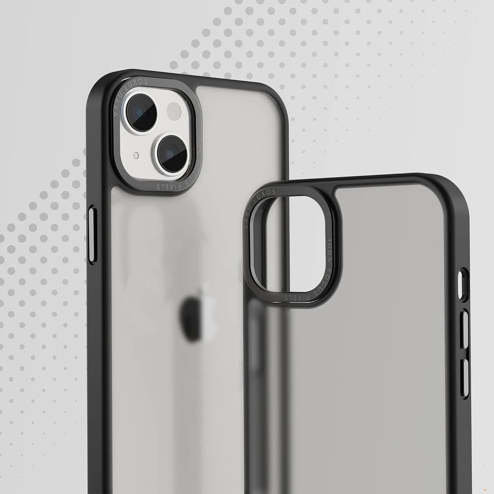 Vaku Trans Armor TPU Back Cover for Apple iPhone 14 (Supports Wireless Charging, Black)_5