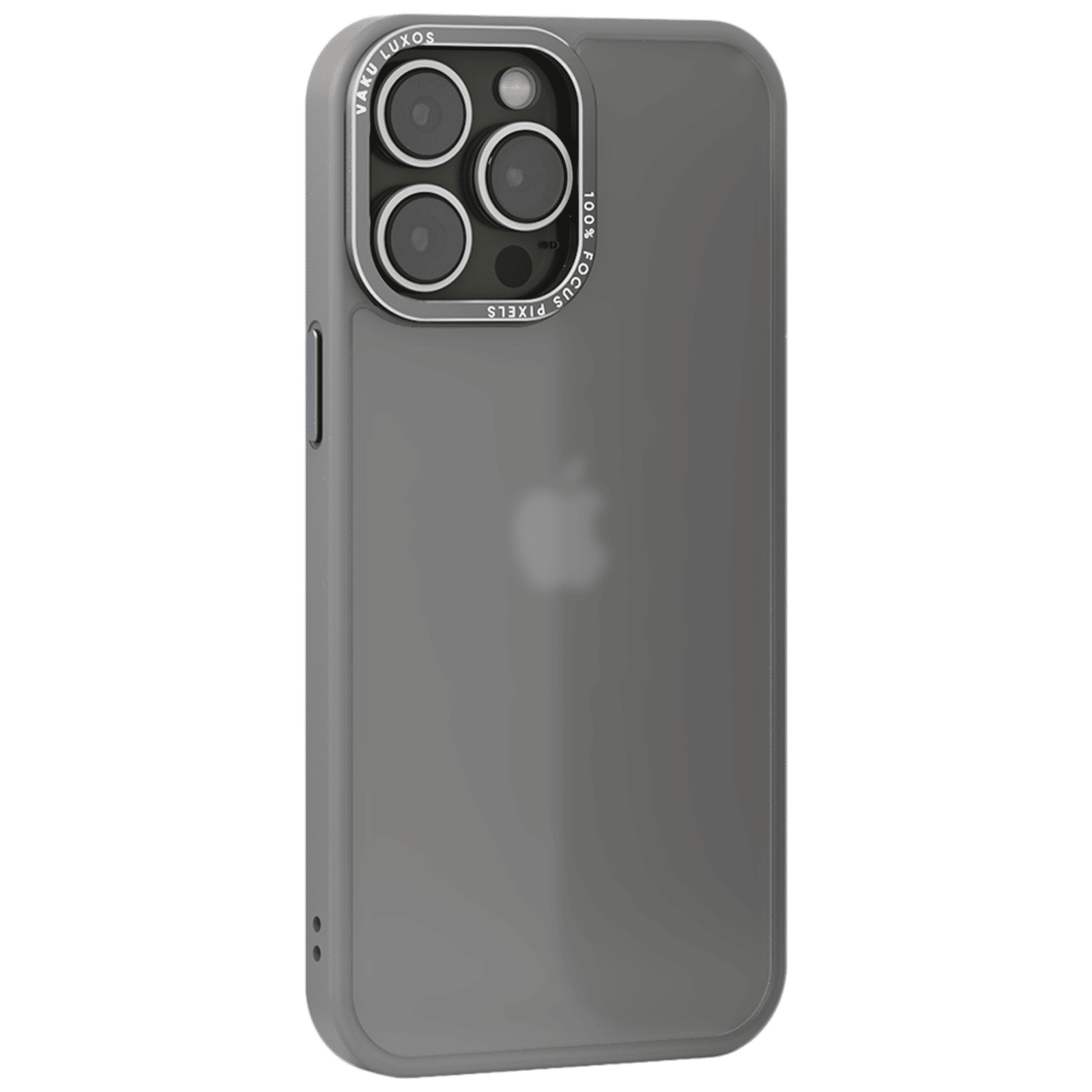 Vaku Trans Armor TPU Back Cover for Apple iPhone 14 (Supports Wireless Charging, Grey)_1