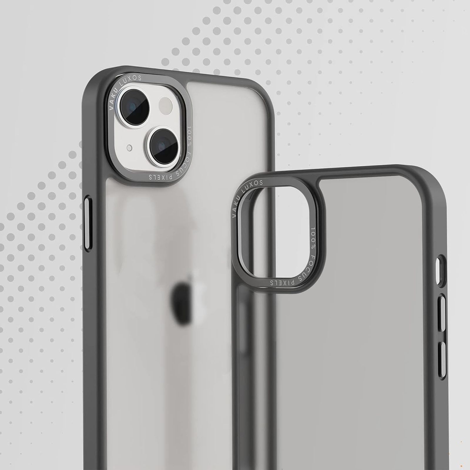 Vaku Trans Armor TPU Back Cover for Apple iPhone 14 (Supports Wireless Charging, Grey)_5