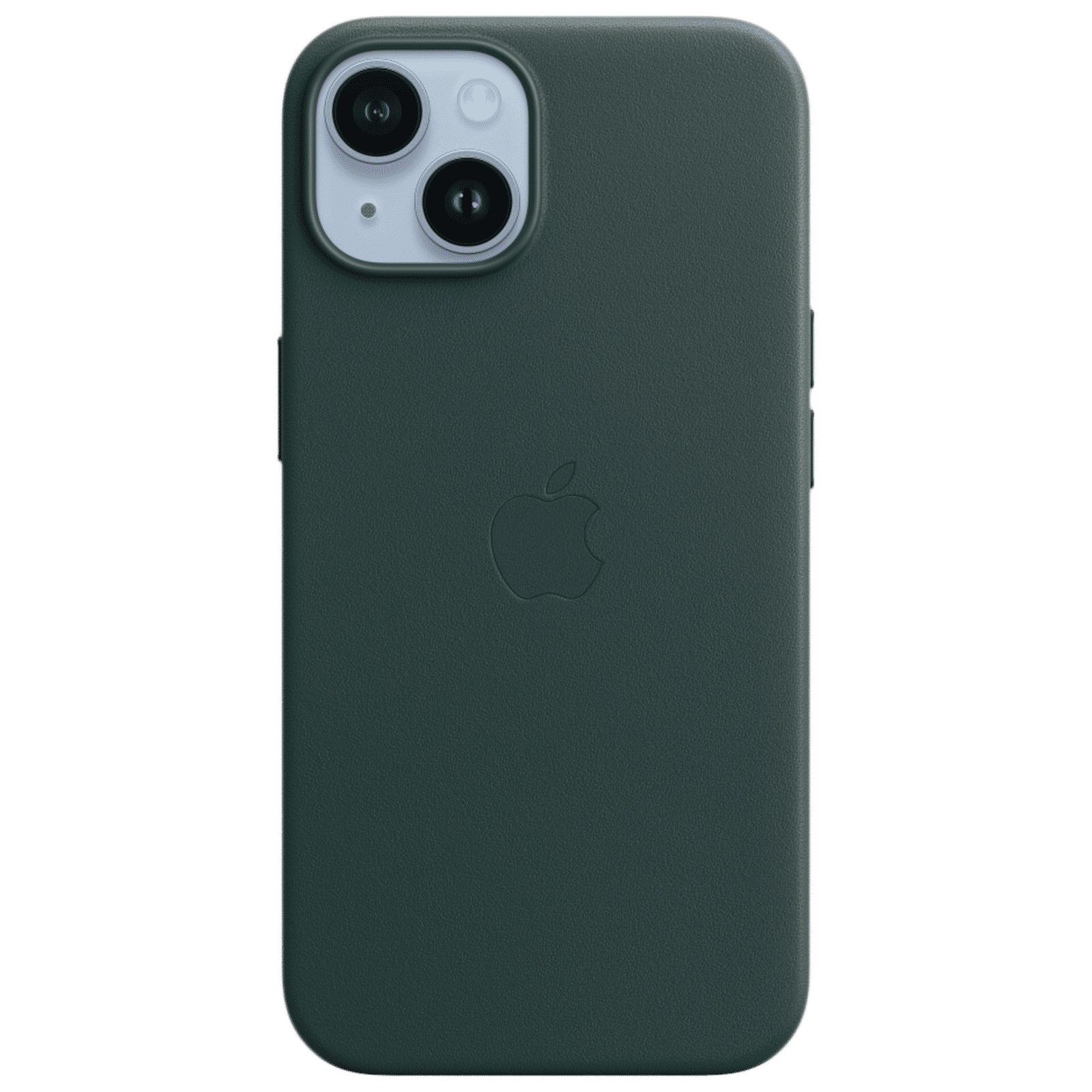 Apple Soft Leather Back Cover for Apple iPhone 14 (MagSafe Charging Support, Forest Green)_1