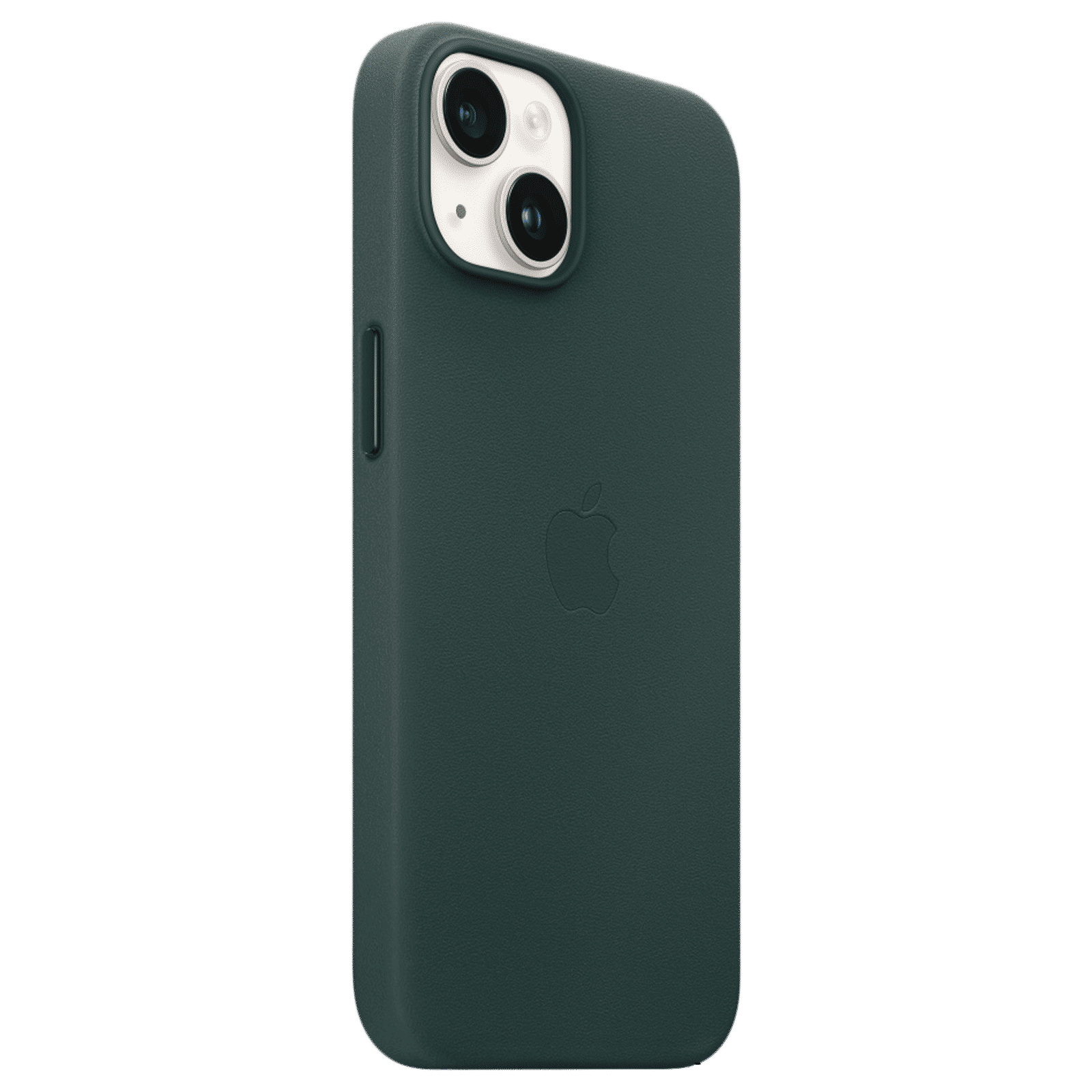 Apple Soft Leather Back Cover for Apple iPhone 14 (MagSafe Charging Support, Forest Green)_2