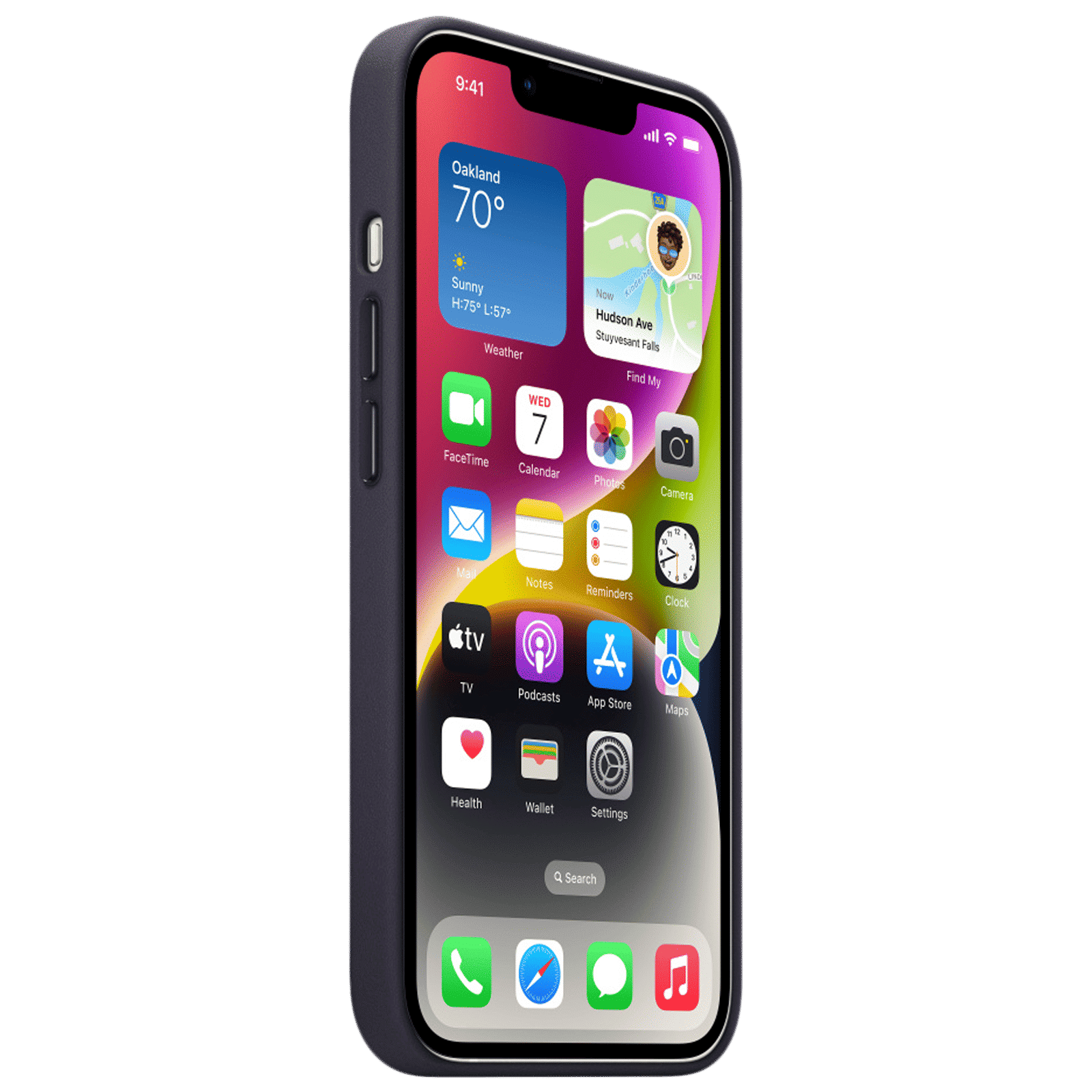 Apple Soft Leather Back Cover for Apple iPhone 14 (MagSafe Charging Support, Ink) Apple Soft Leather Back Cover for Apple iPhone 14 (MagSafe Charging Support, Ink)_3