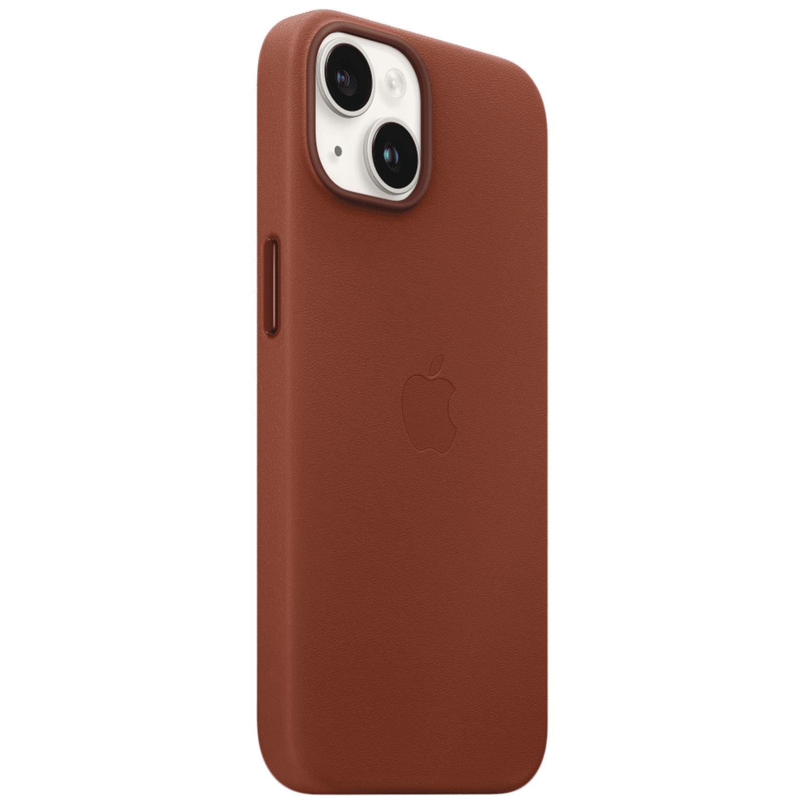 Apple Soft Leather Back Cover for Apple iPhone 14 (MagSafe Charging Support, Umber)_2