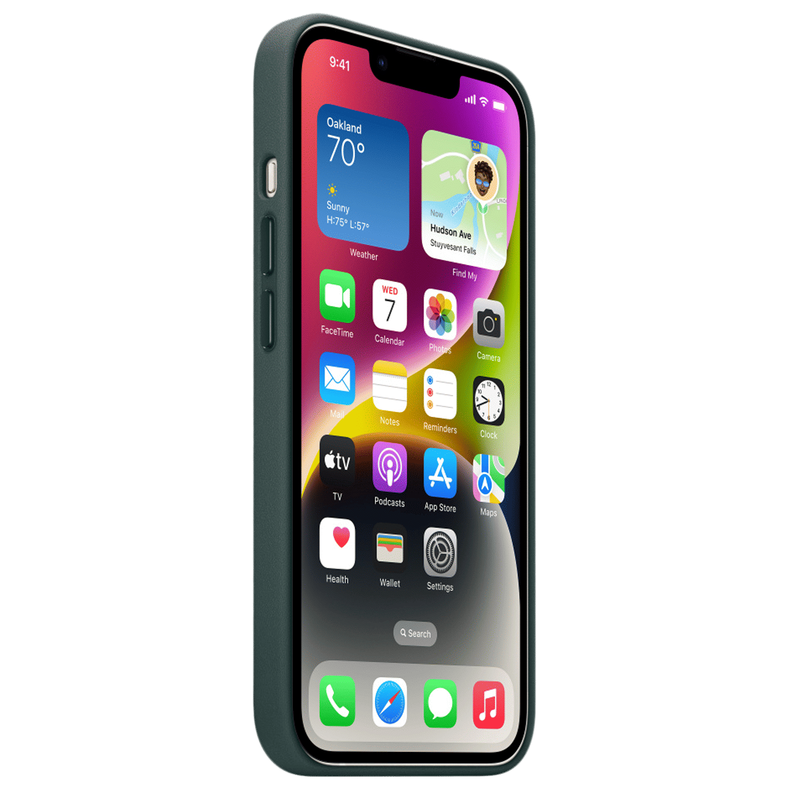 Apple Soft Leather Back Cover for Apple iPhone 14 Plus (MagSafe Charging Support, Forest Green) Apple Soft Leather Back Cover for Apple iPhone 14 Plus (MagSafe Charging Support, Forest Green)_3