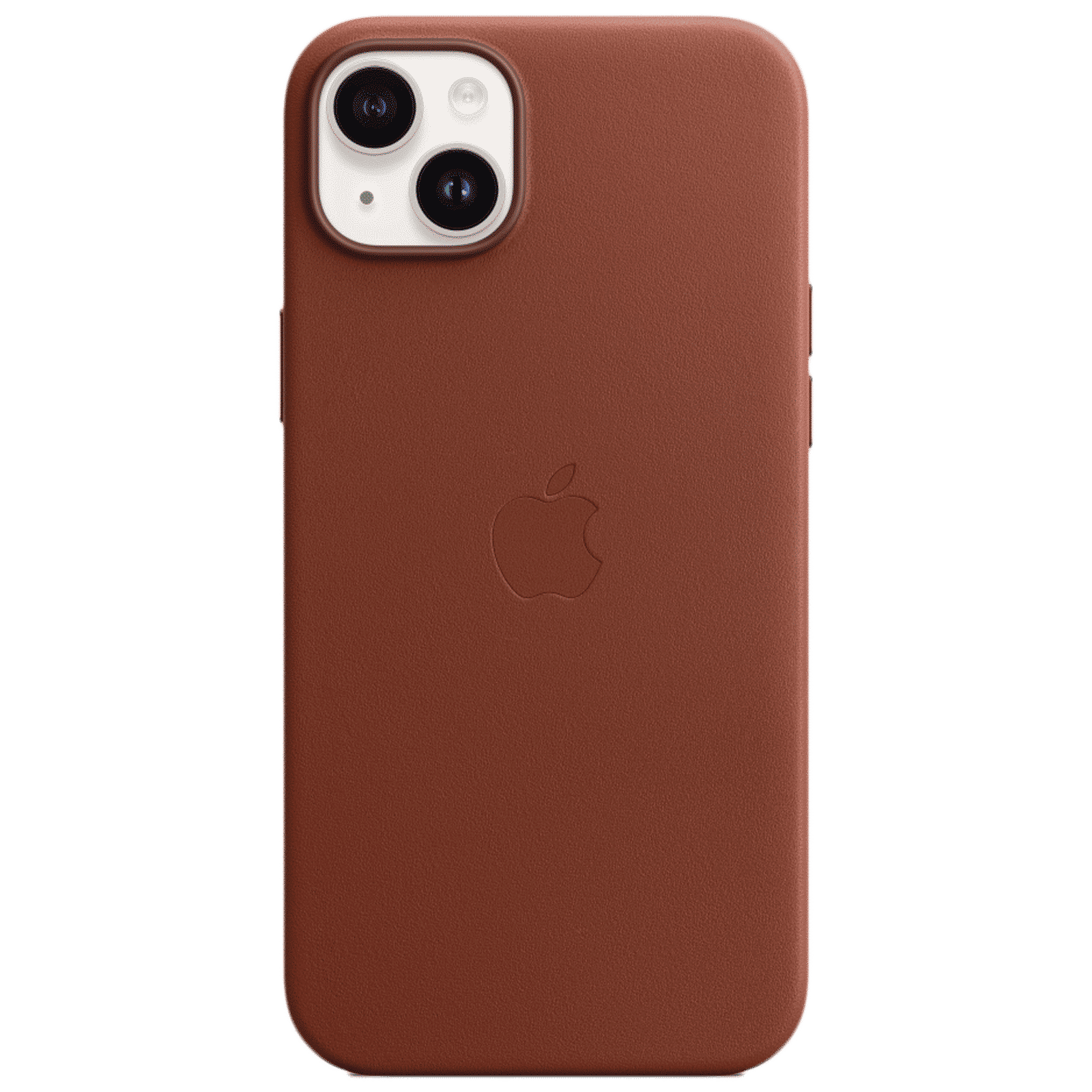 Apple Soft Leather Back Cover for Apple iPhone 14 Plus (MagSafe Charging Support, Umber)_1