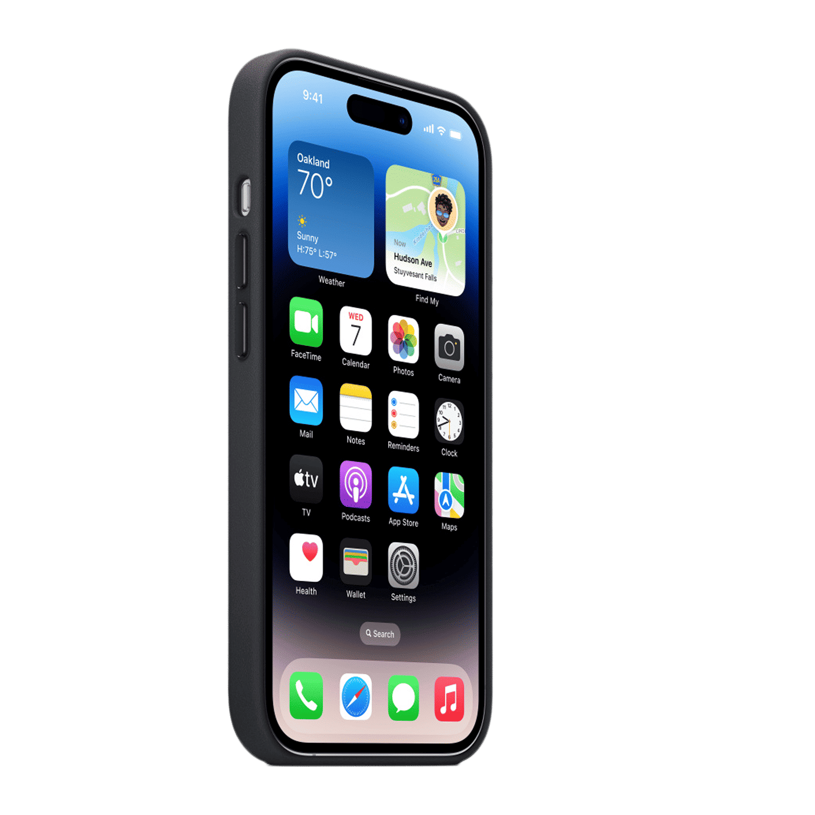 Apple Soft Leather Back Cover for Apple iPhone 14 Pro Max (MagSafe Charging Support, Midnight)_3