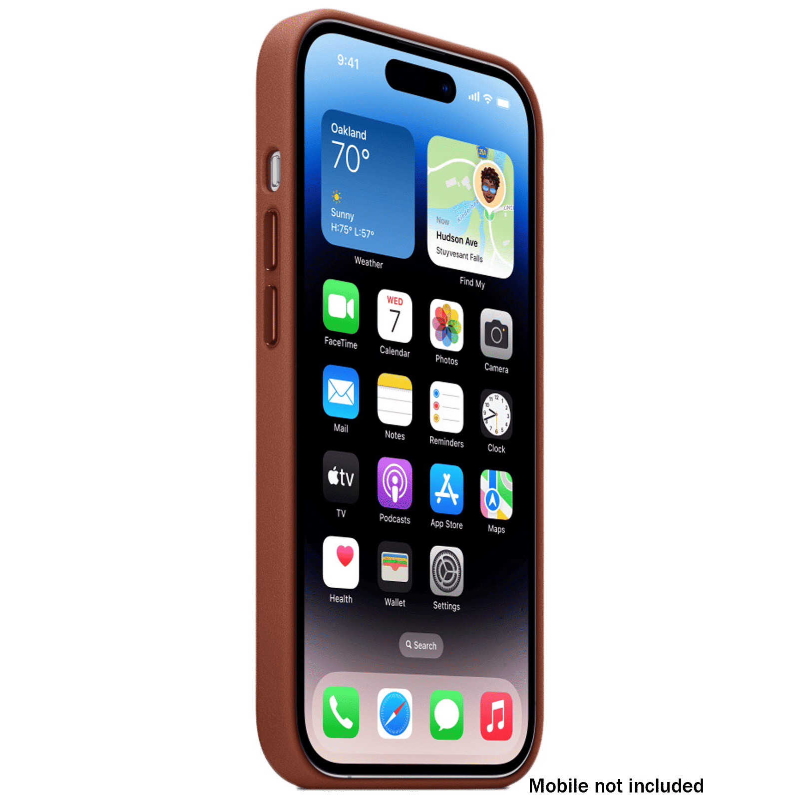 Apple Soft Leather Back Cover for Apple iPhone 14 Pro Max (MagSafe Charging Support, Umber)_3